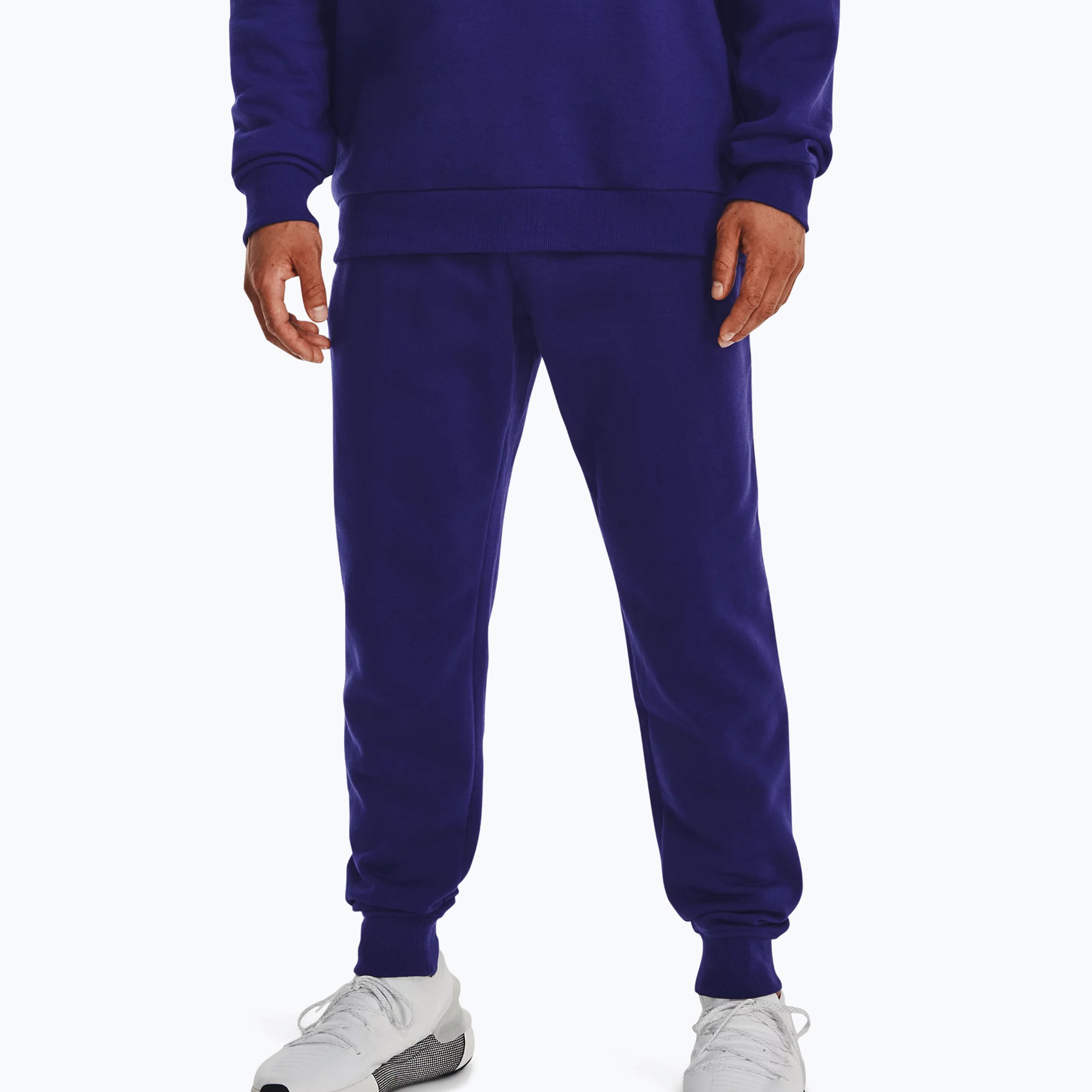 Pantaloni Under Armour Rival Fleece Joggers da uomo blu sonar/bianco anice (XXL) (Rival Fleece Joggers 1357128)