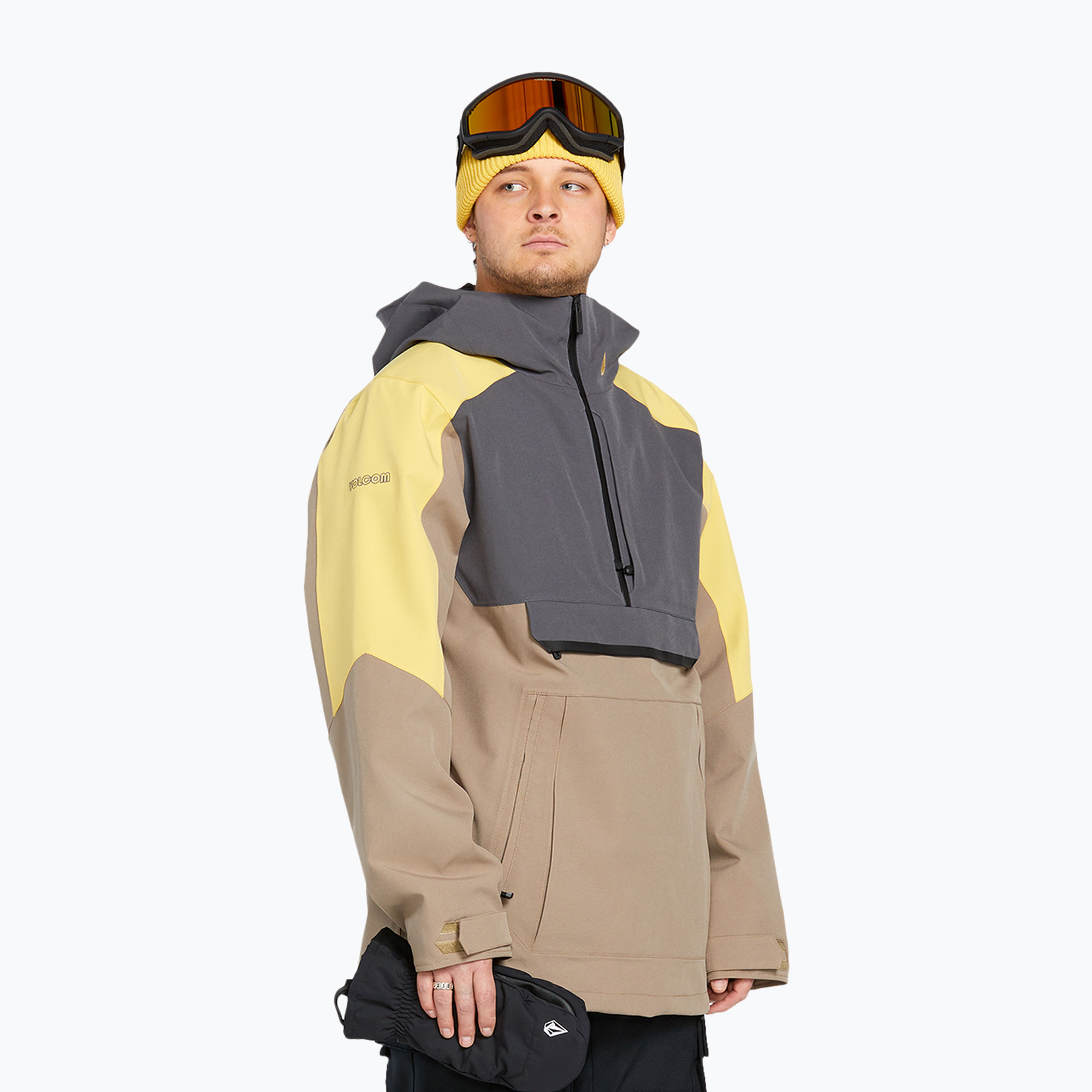 Volcom Brighton Pullover Uomo Giacca da snowboard marrone castagna (M) (Brighton Pullover G0652508-CNB)