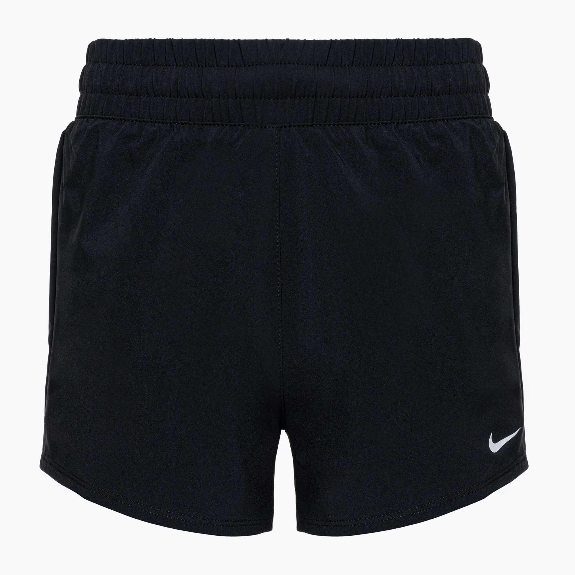 Pantaloncini Nike One a vita alta da bambino nero/bianco (S) (One High-Waisted DX4967-010)