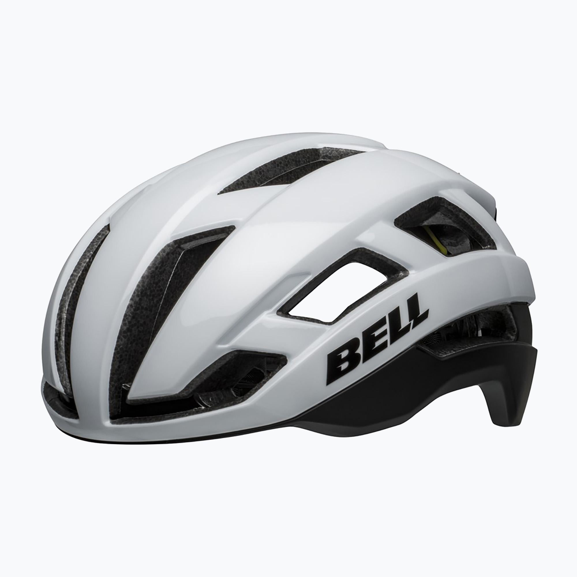 Bell Falcon XR Led Integrated MIPS casco da bici bianco lucido opaco/nero (55-59 cm) (Falcon XR Led Integrated MIPS BEL-7151349)