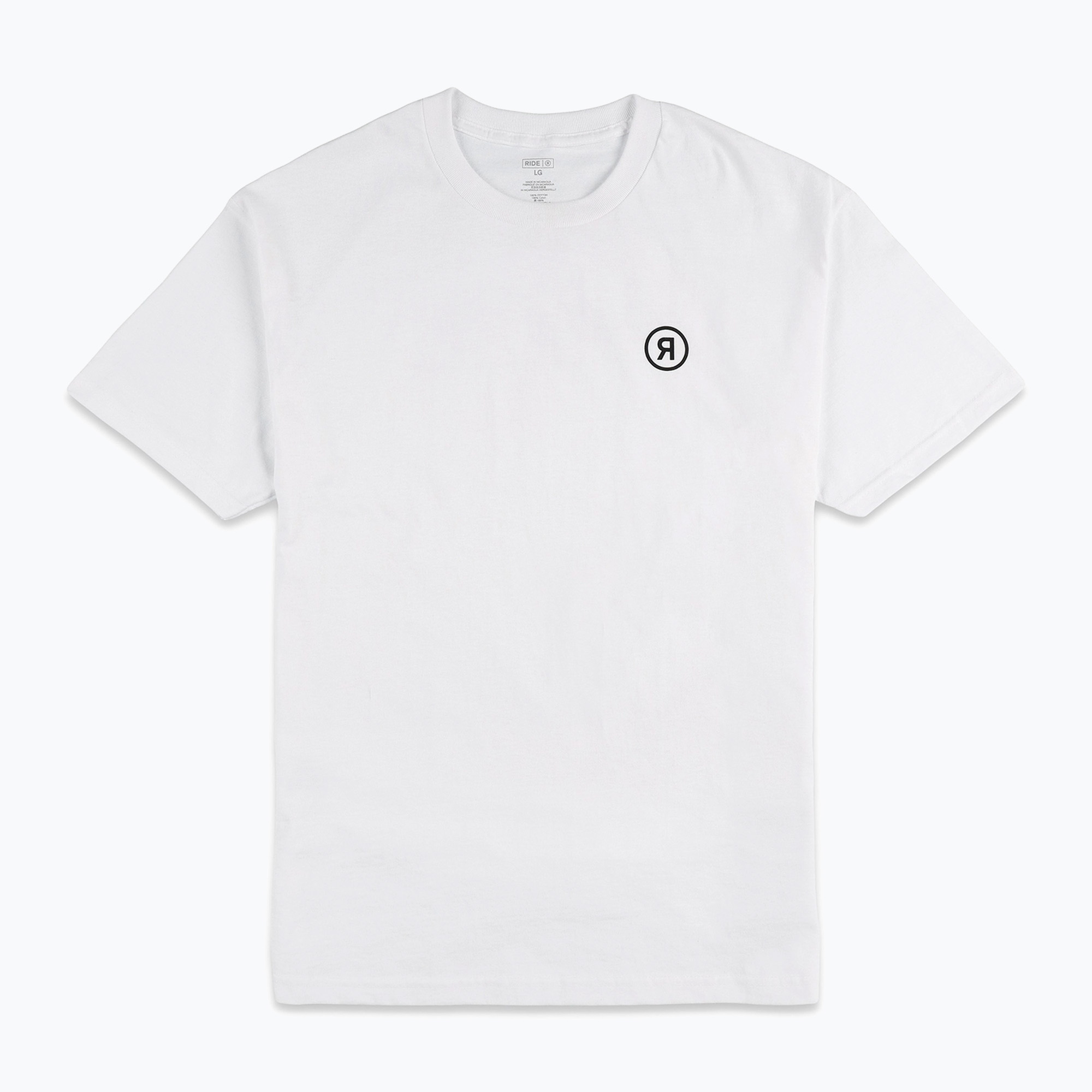 Maglietta con logo RIDE da uomo, bianco (M) (Logo Tee 12H5100.1.2.)