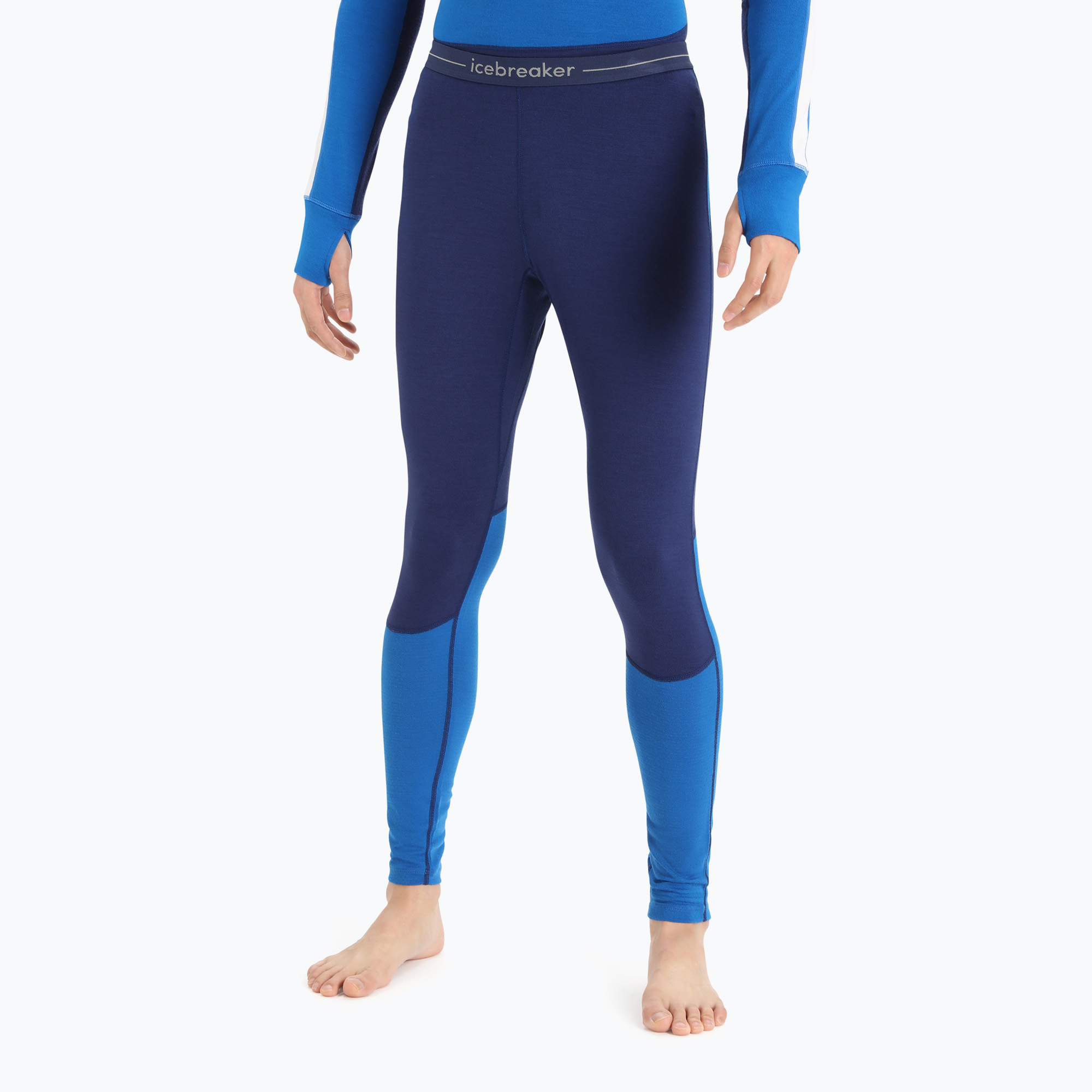 Pantaloni termici da uomo icebreaker ZoneKnit 260 royal navy/lazurite/cb (S) (ZoneKnit 260 IB0A56HG5971)