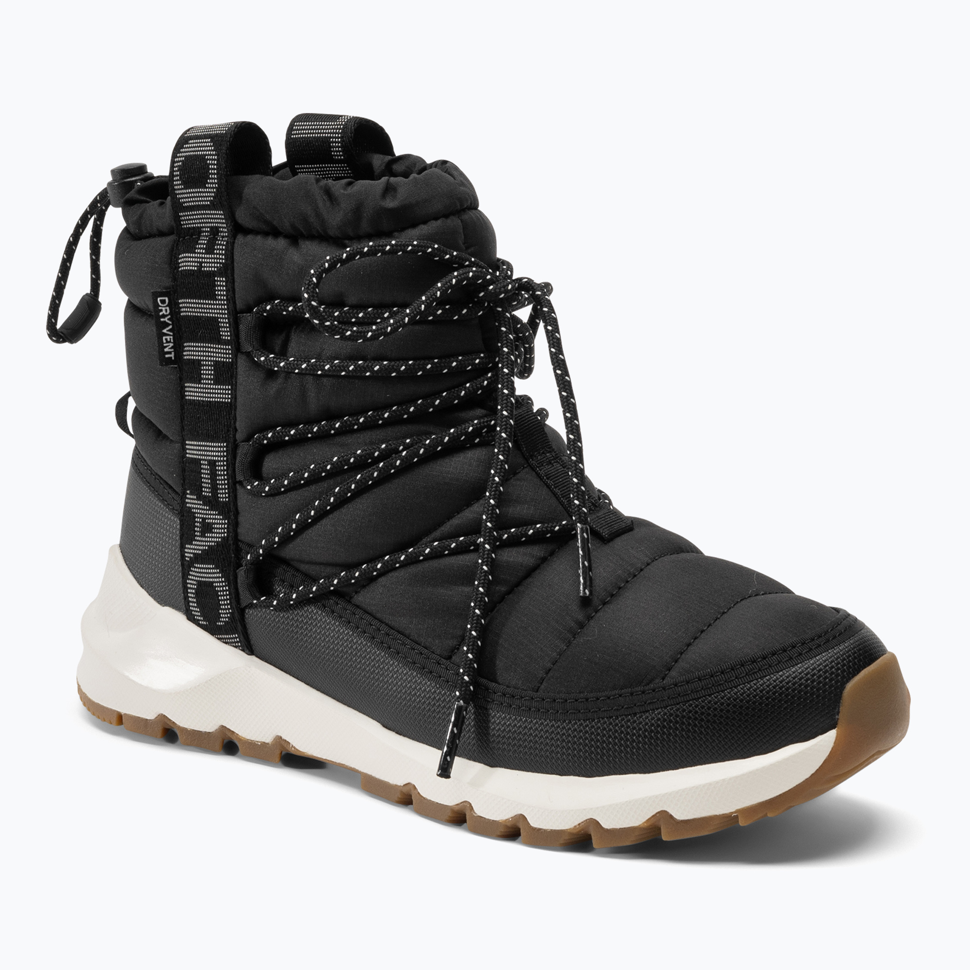 The North Face donna Thermoball Lace Up WP nero/bianco gardenia stivali da neve (38 EU) (Thermoball Lace Up NF0A5LWDR0G1)