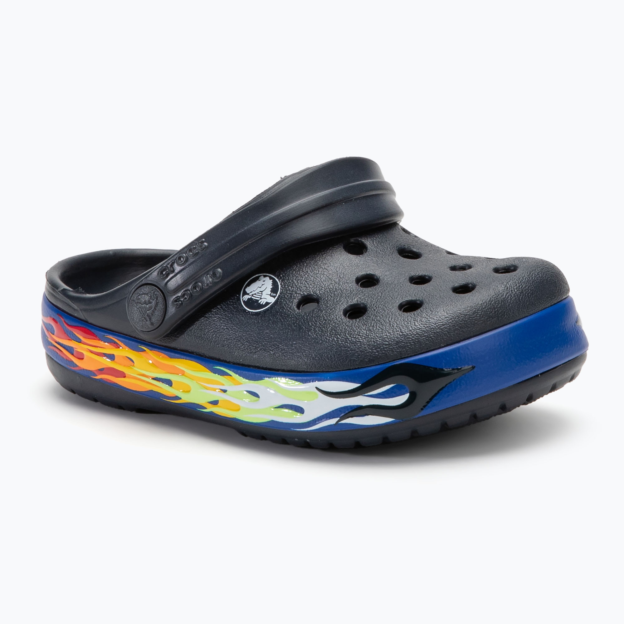 Crocs Crocband Lights Clog Infradito per bambini, blu scuro (22-23 EU) (Crocband Lights Clog Toddler 209712-4LH)