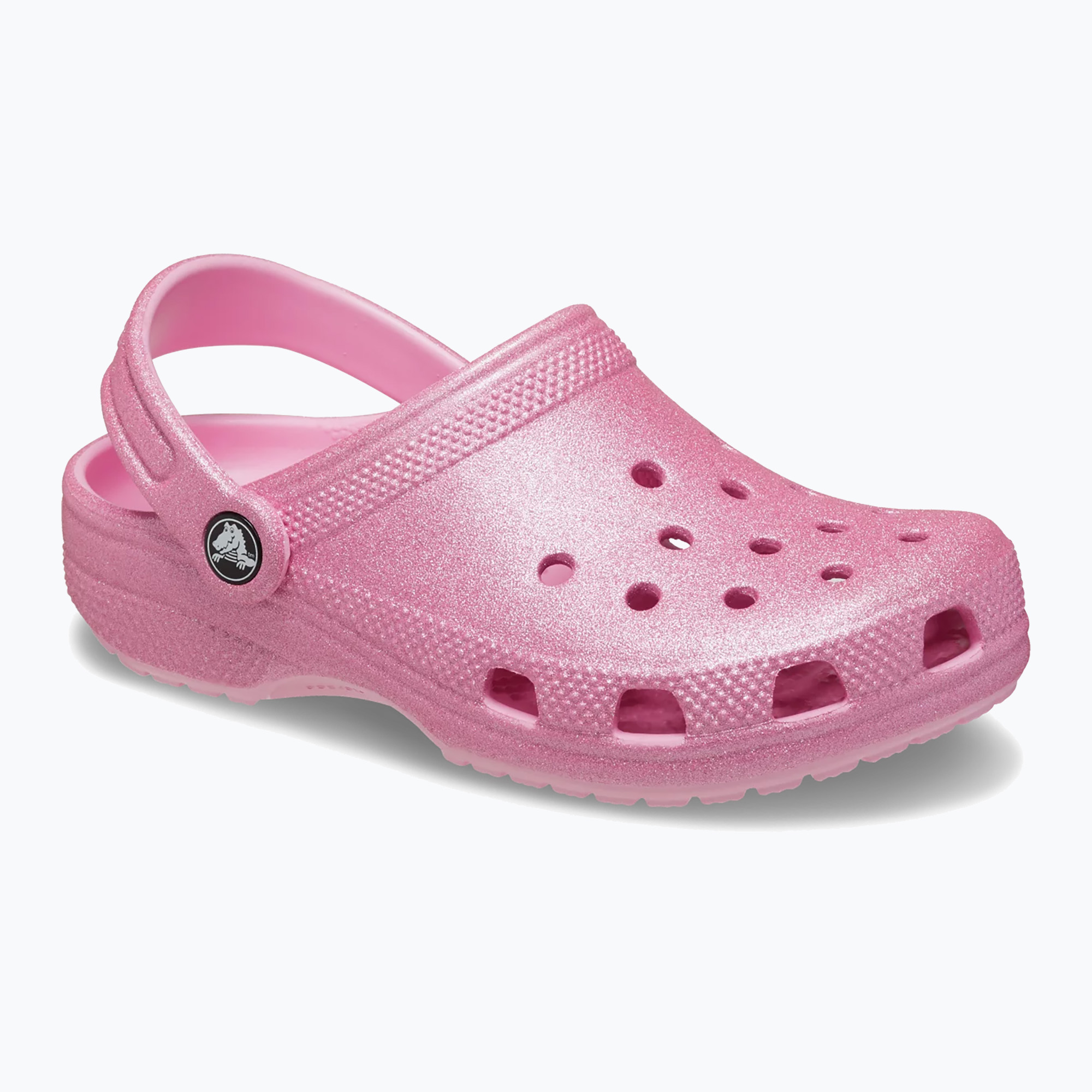 Crocs Classic Glitter Clog Bambini infradito rosa tweed glitterato (32-33 EU) (Classic Glitter Clog Kids 206993-6XE)
