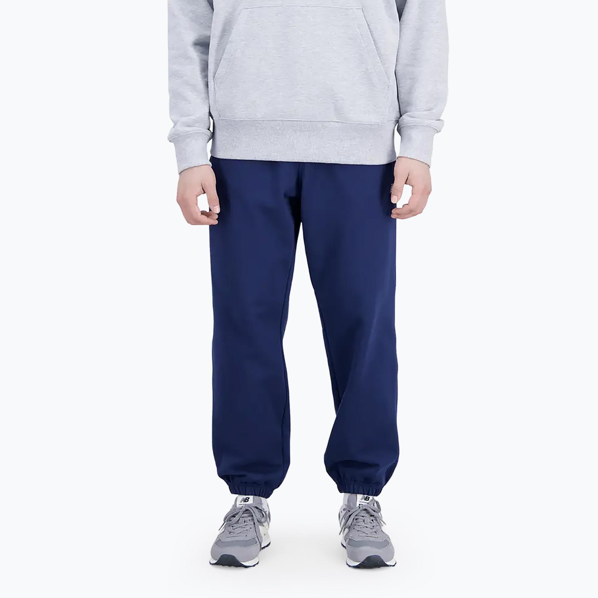 Pantaloni New Balance Athletics Remastered French Terry blu da uomo (L) (Athletics Remastered French Terry MP31503NNY)