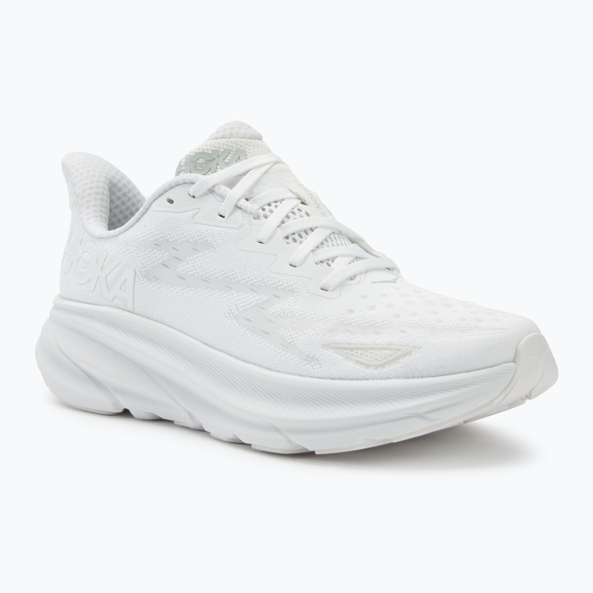 Scarpe da corsa da uomo HOKA Clifton 9 bianco/bianco (45 1/3 EU) (Clifton 9 1127895-WWH)