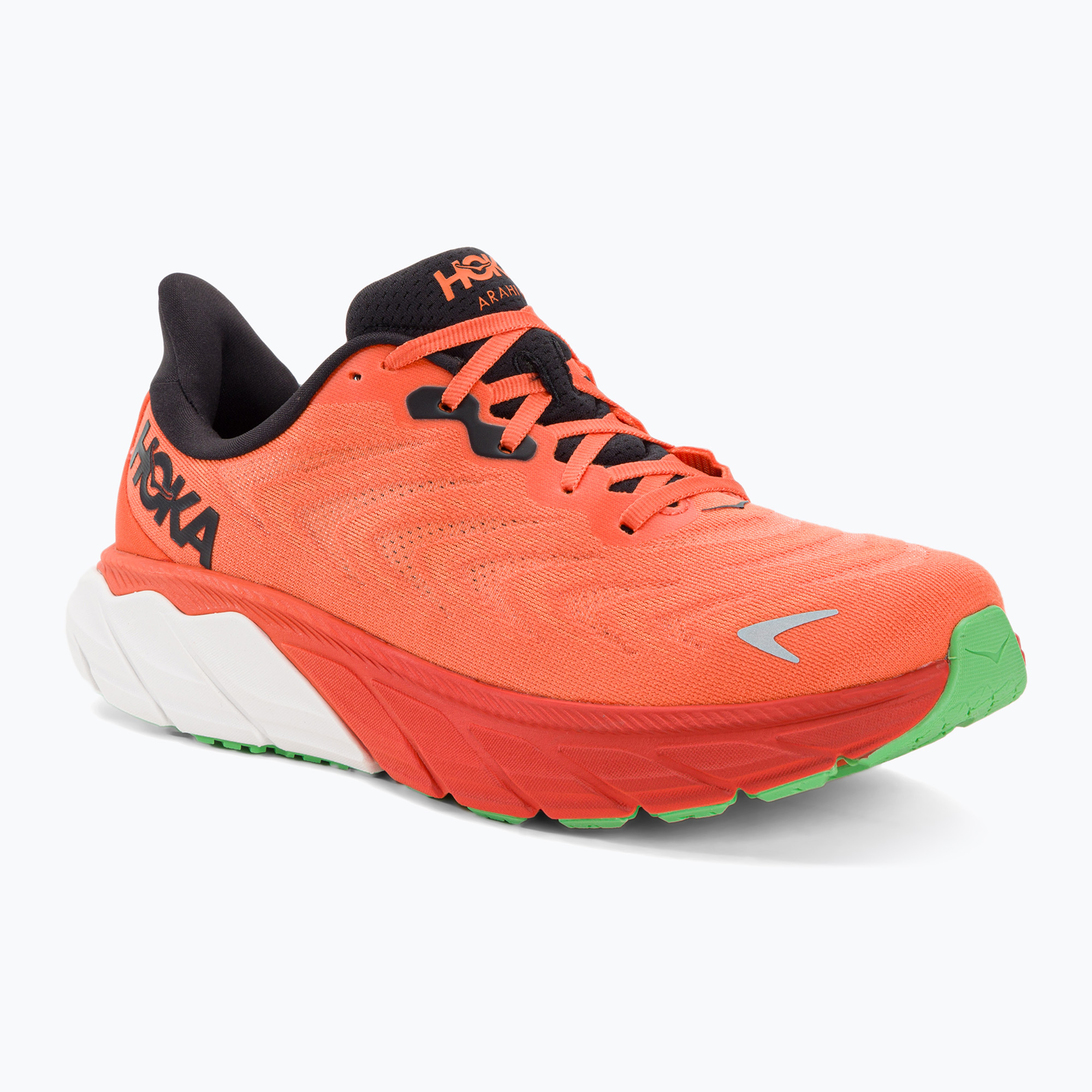 Scarpe da corsa da uomo HOKA Arahi 6 flame/nero (41 1/3 EU) (Arahi 6 1123194)