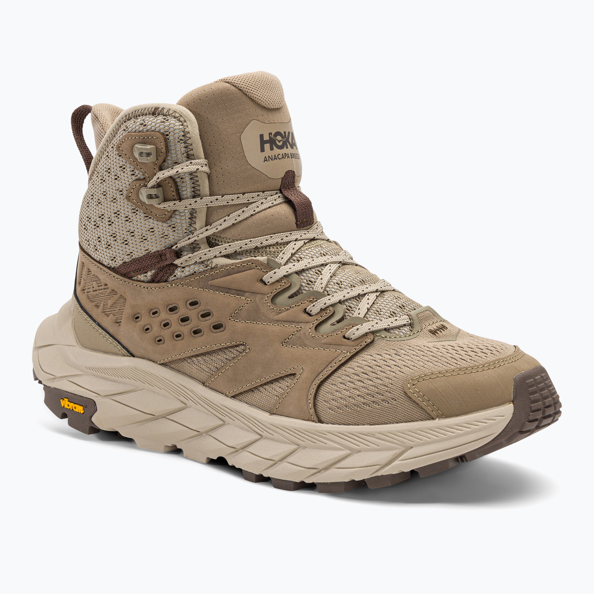 Scarpe da trekking HOKA da uomo Anacapa Breeze Mid dune/oxford tan (46 EU) (Anacapa Breeze Mid 1134505-DOTN)