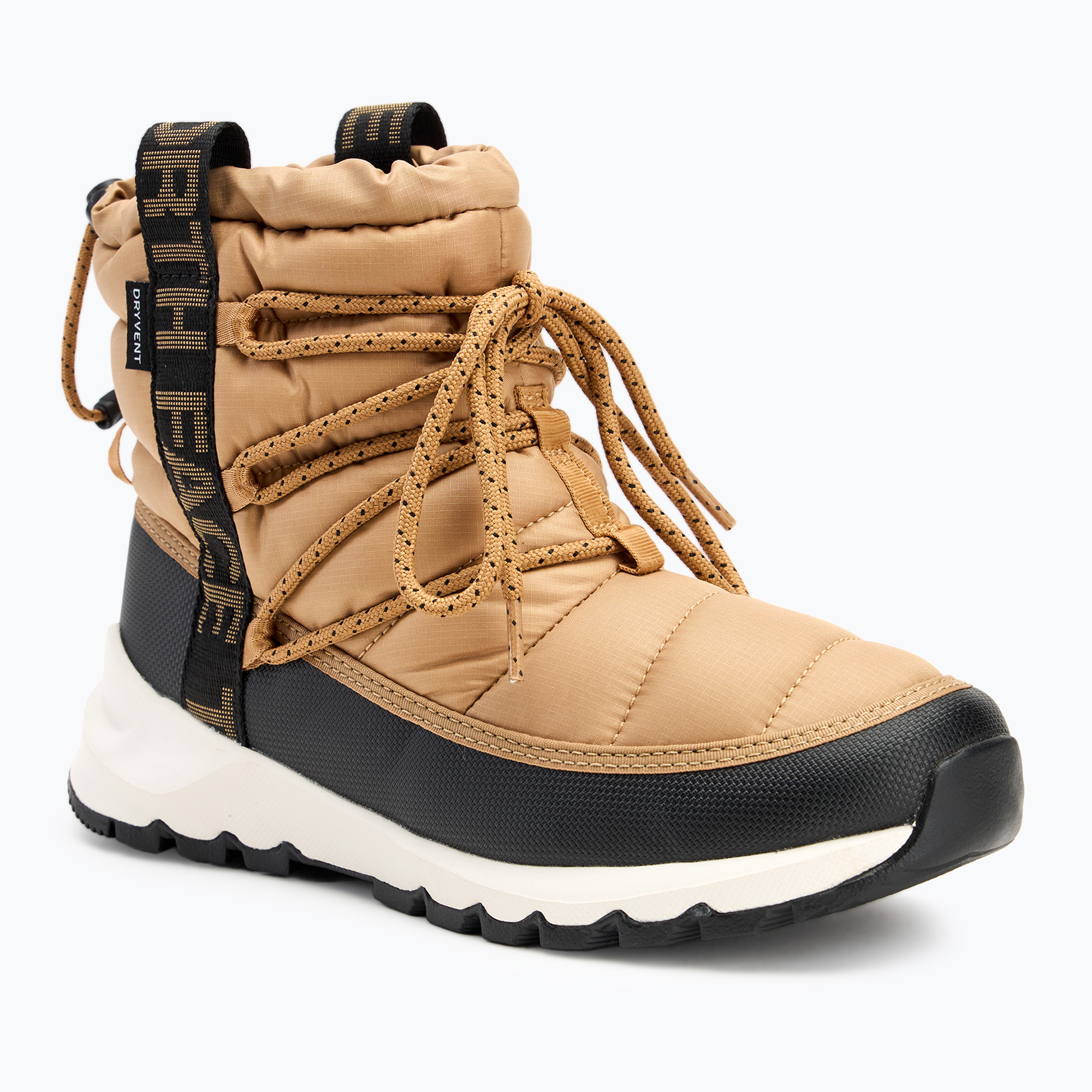Stivali da neve da donna The North Face Thermoball Lace Up WP burro di mandorle / nero (39 EU) (Thermoball Lace Up NF0A5LWDKOM1004)