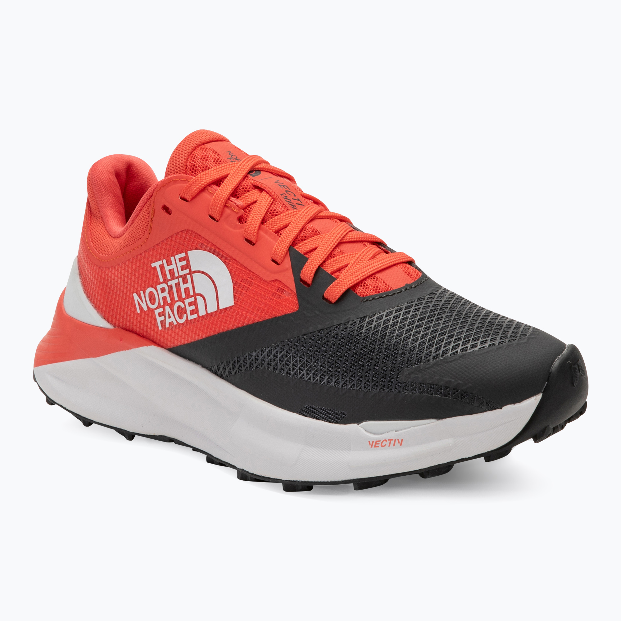 Scarpe da corsa da donna The North Face Vectiv Enduris 3 grigio asfalto/arancio radiante (38.5 EU) (Vectiv Enduris 3 NF0A7W5PQN21)