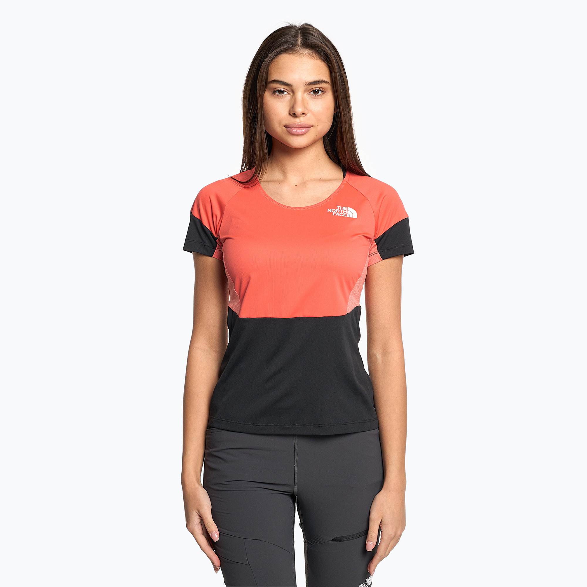 Camicia da trekking da donna The North Face Bolt Tech arancione radioso/nero (XS) (Bolt Tech NF0A825LGTH1)