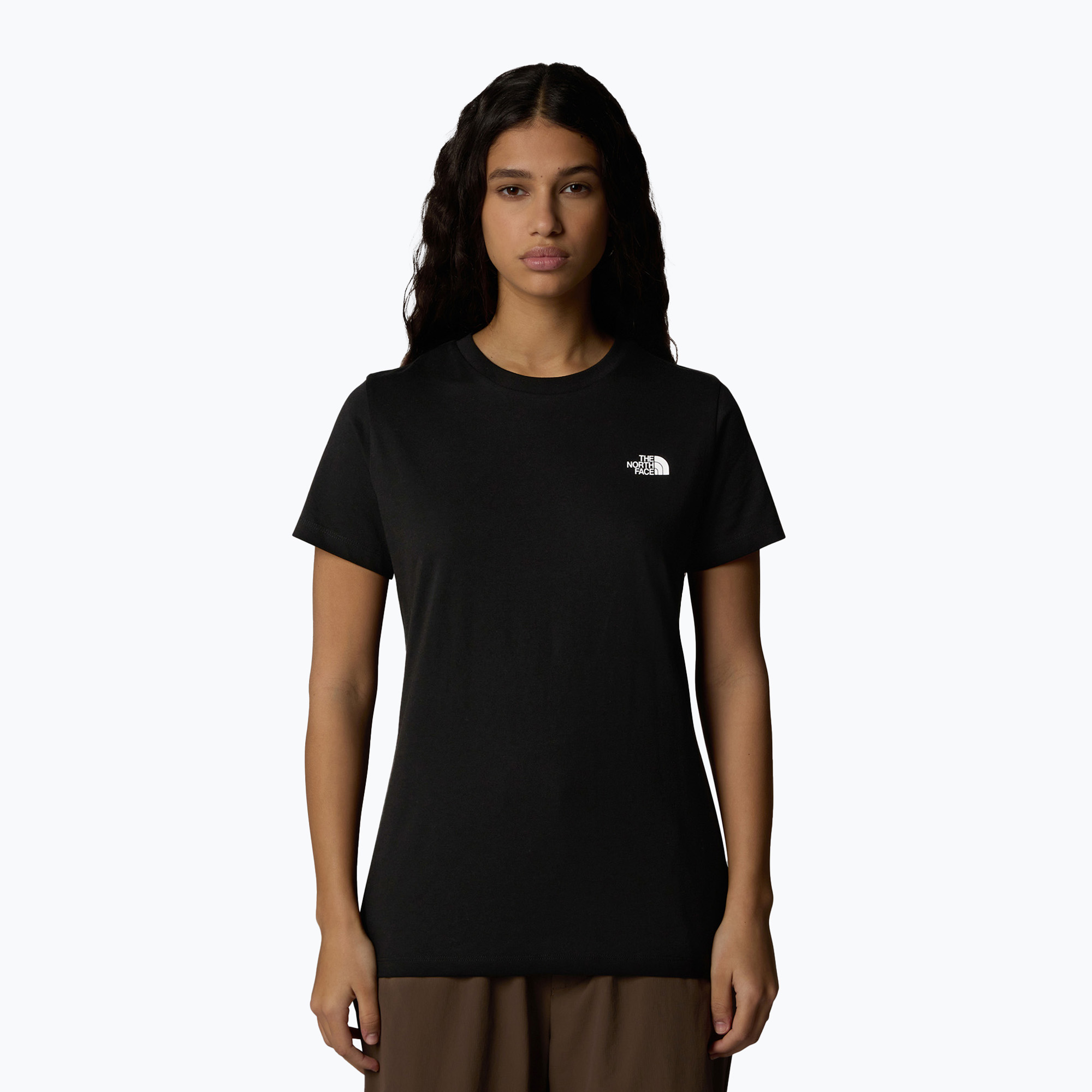 Maglietta donna The North Face Simple Dome Slim Tee tnf nero (XS) (Simple Dome Slim Tee NF0A87NHJK31)