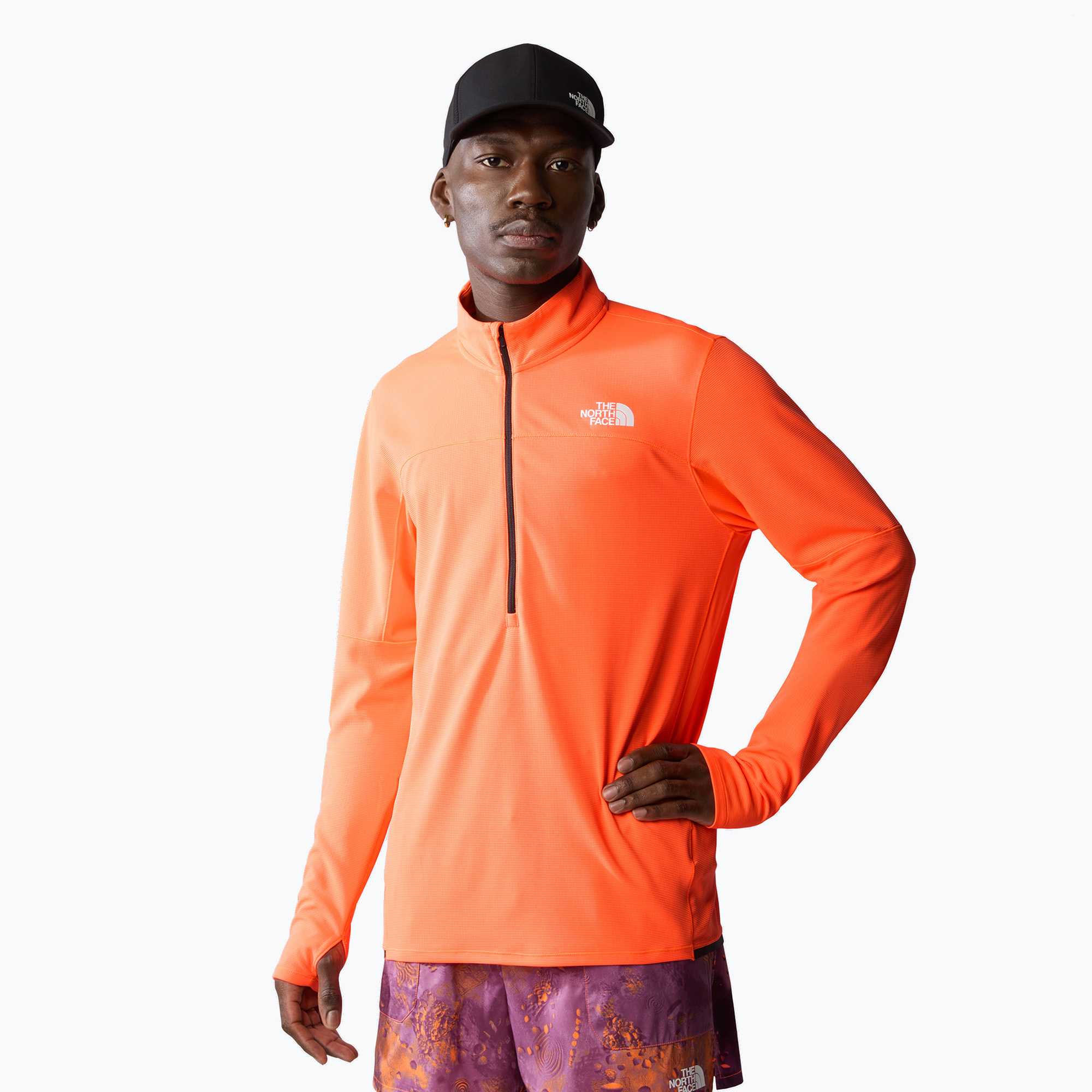 Felpa da running da uomo The North Face Sunriser 1/4 Zip, fiamma viva (XXL) (Sunriser 1/4 Zip NF0A84KRQI41)