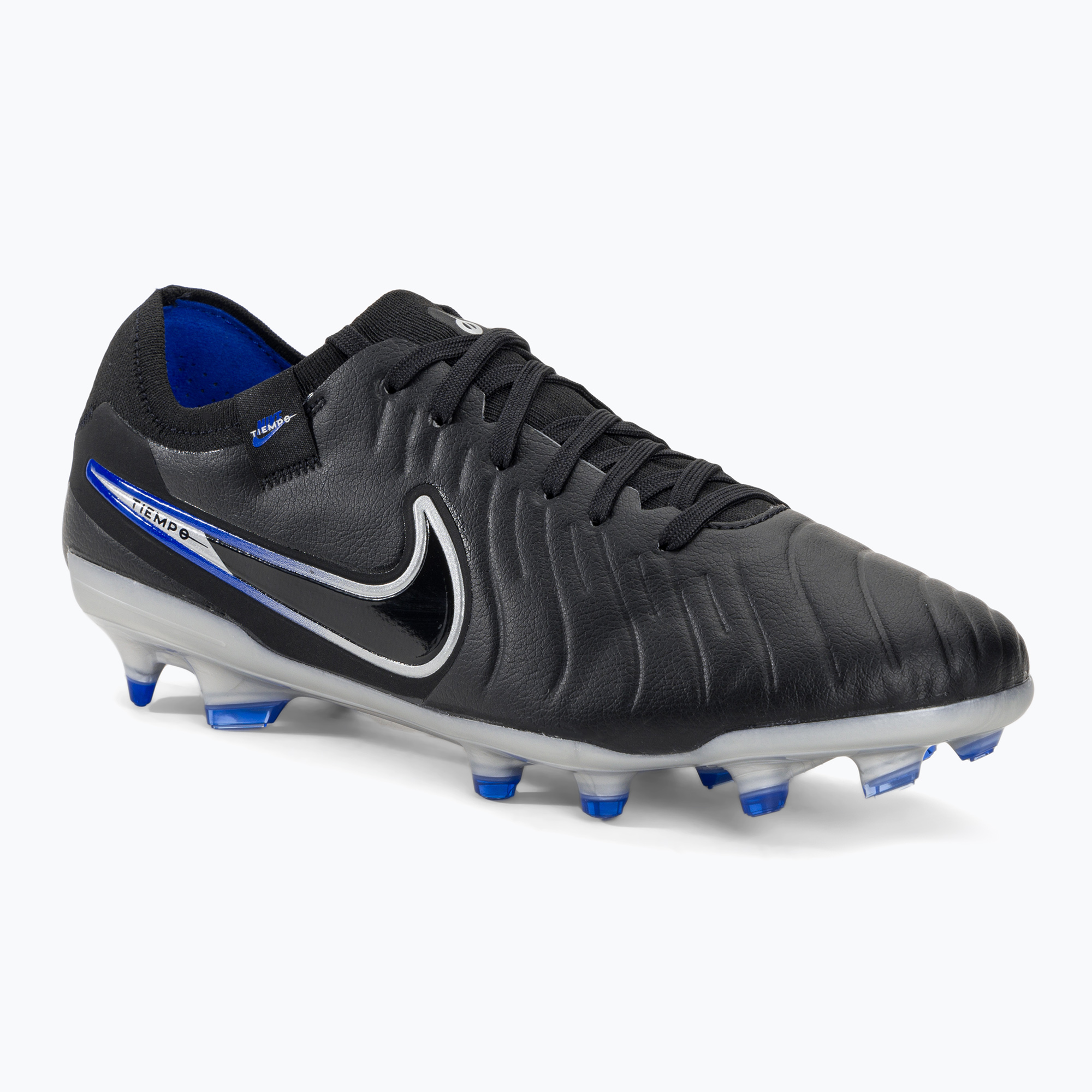 Nike Tiempo Legend 10 Pro FG scarpe da calcio nero / cromo / iper reale (40.5 EU) (Tiempo Legend 10 Pro FG DV4333)