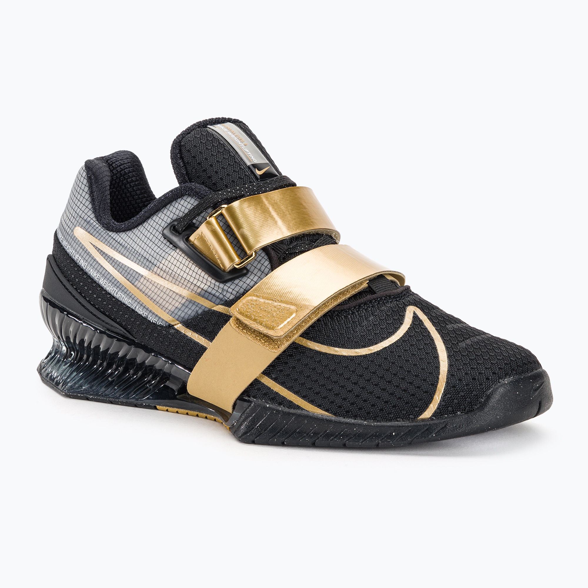 Nike Romaleos 4 nero/oro metallico bianco scarpa da sollevamento pesi (42 EU) (Romaleos 4 CD3463-001)