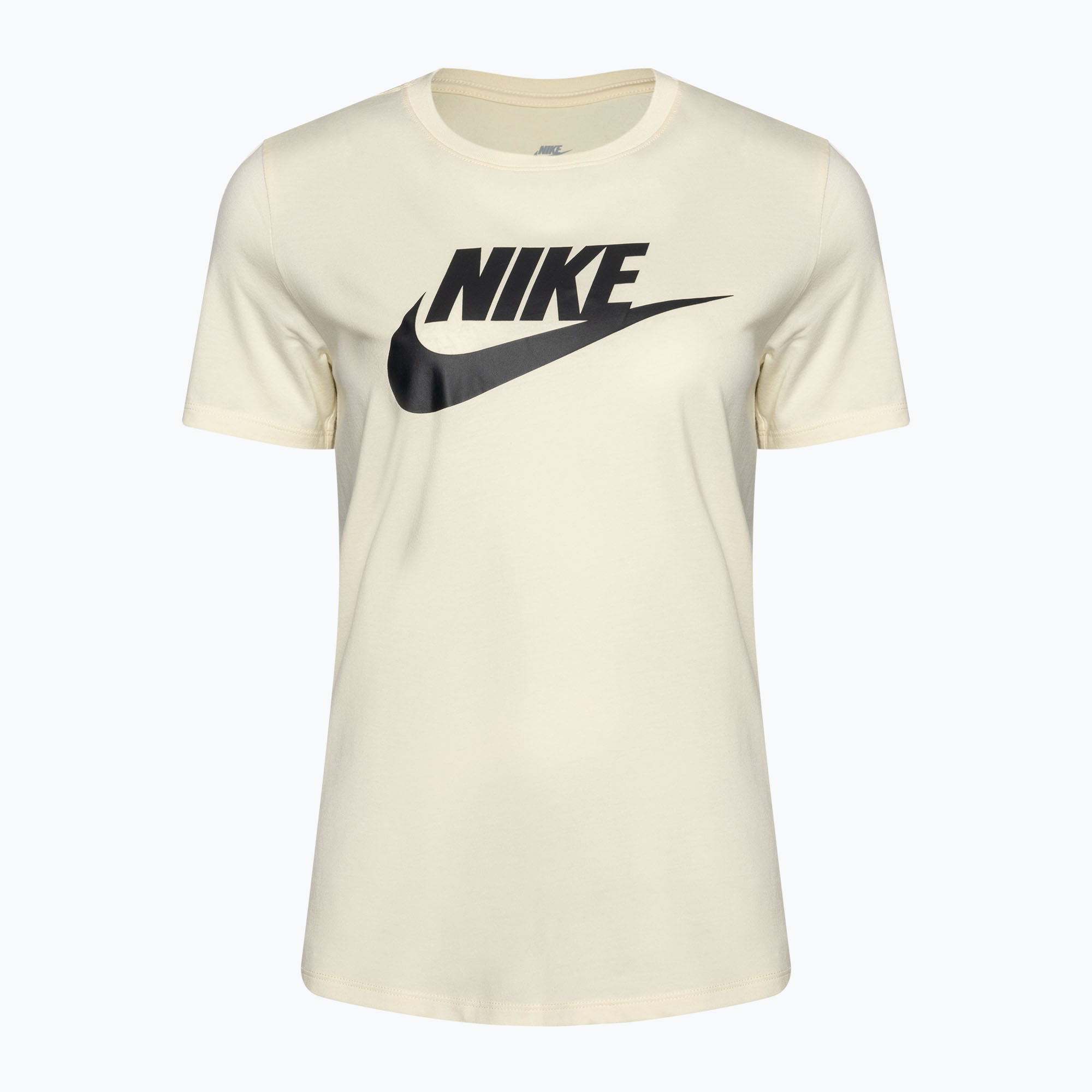 Maglietta Nike Sportswear Club Essentials Logo latte di cocco/nero da donna (L) (Sportswear Club Essentials Logo DX7906-113)