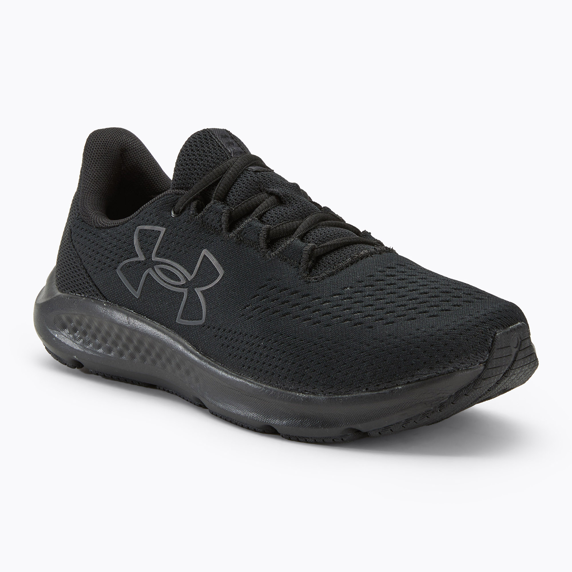 Under Armour Charged Pursuit 3 Big Logo nero/nero/nero scarpe da corsa da uomo (44.5 EU) (Charged Pursuit 3 Big Logo 3026518-002)