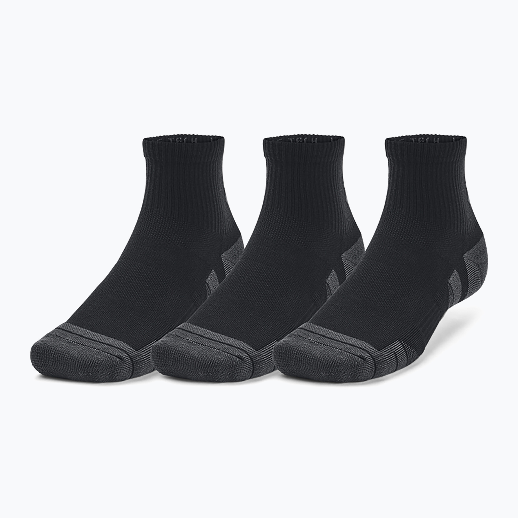 Under Armour Performance Tech 3 Pack calze da allenamento nero/nero/grigio (L) (Performance Tech 1379510-001)