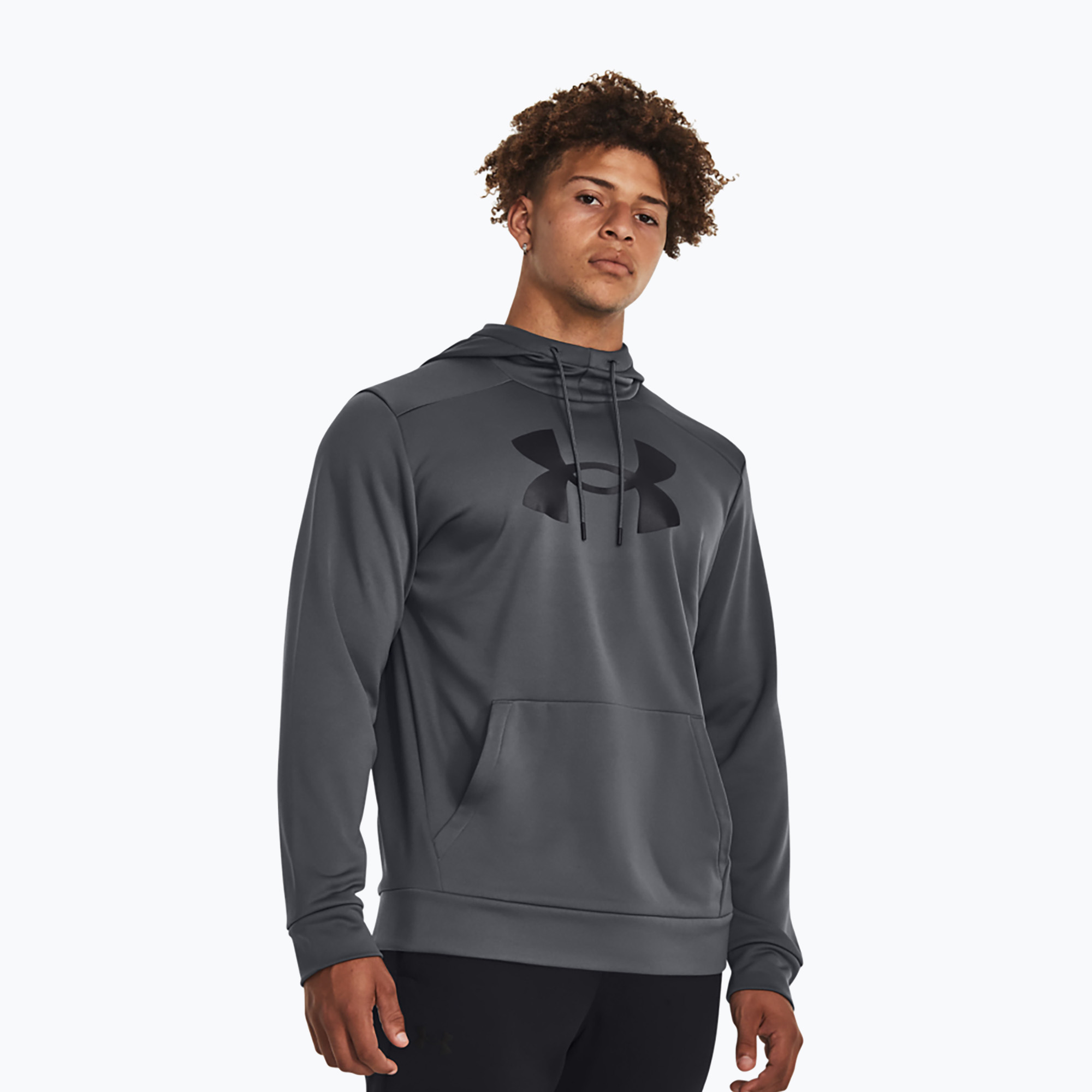 Felpa da uomo Under Armour Fleece Big Logo HD pitch grigio/nero (XS) (Fleece Big Logo HD 1379743)