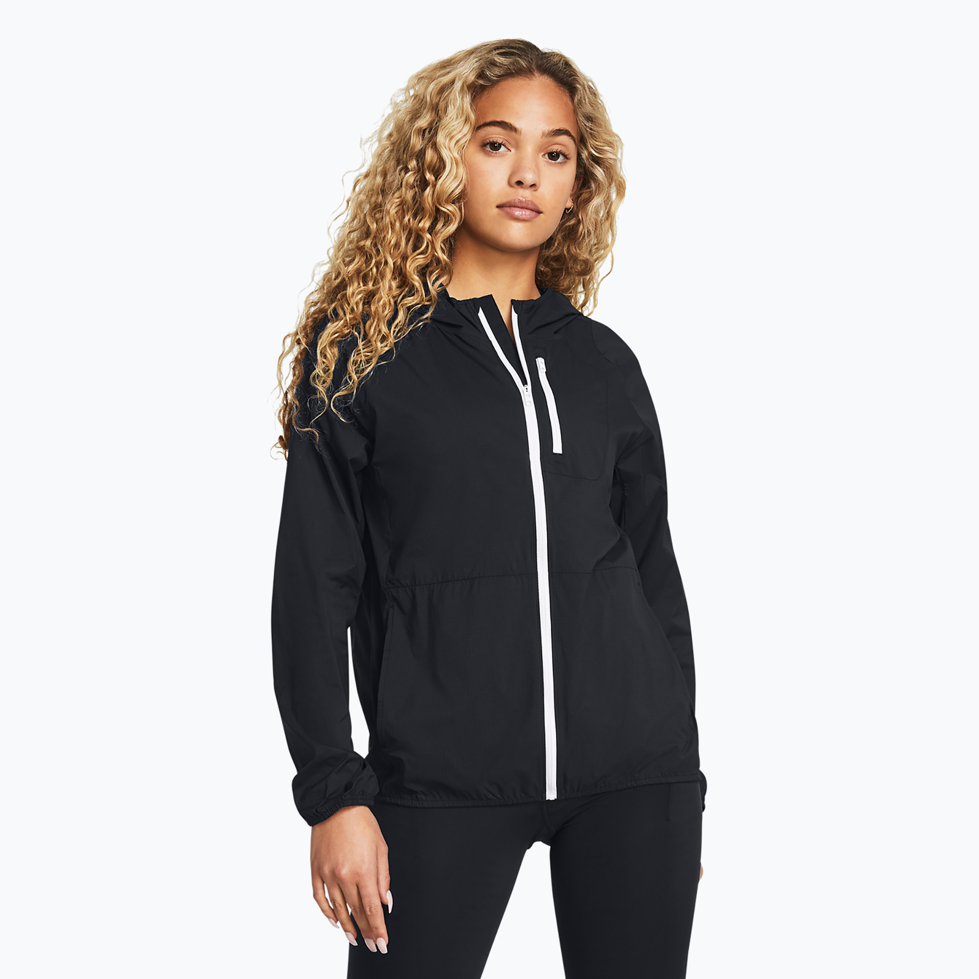 Under Armour Phantom Windbreaker giacca da corsa da donna nero/bianco/bianco (XS) (Phantom Windbreaker 1381881)