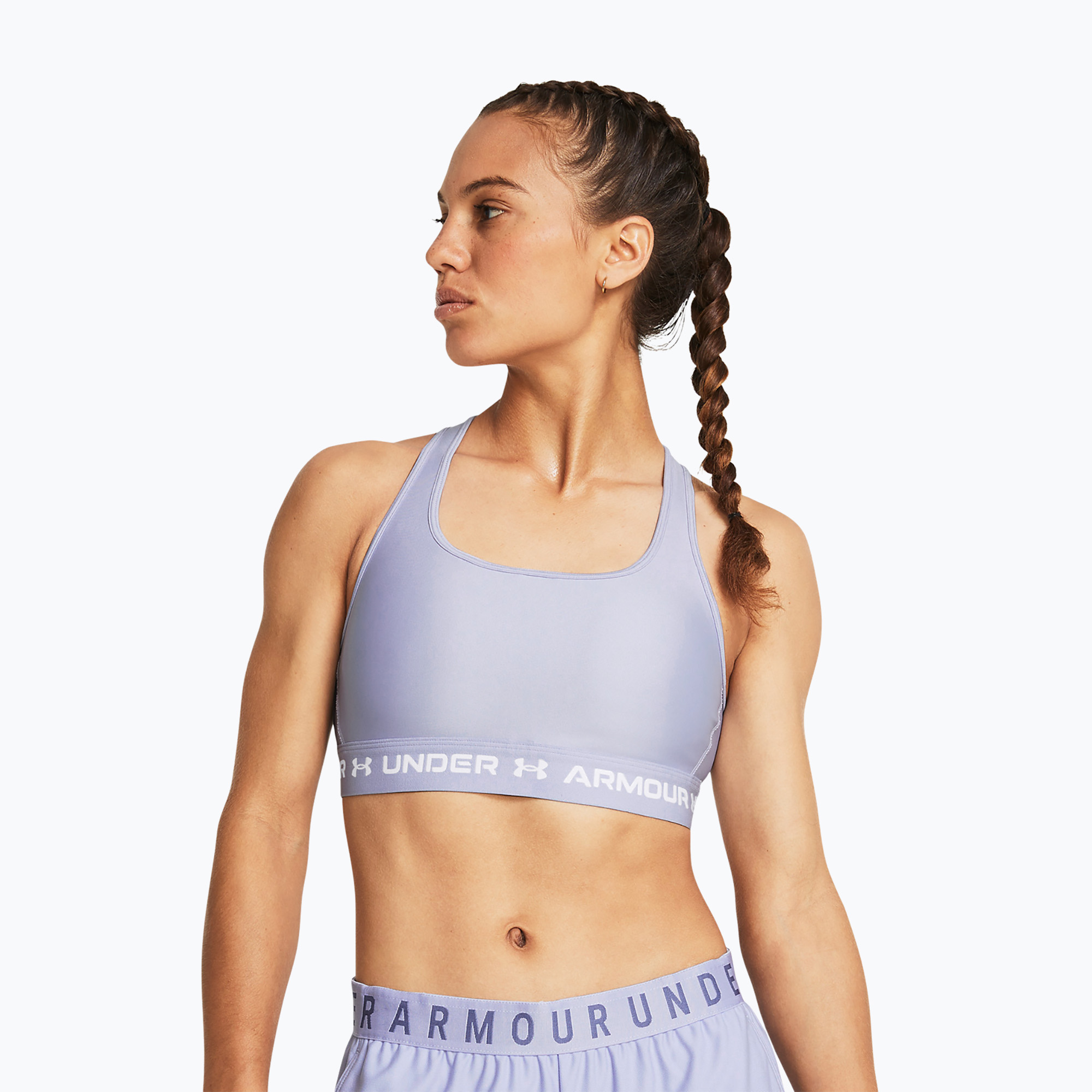 Reggiseno fitness Under Armour Crossback Mid celeste/celeste/bianco (XS) (Crossback Mid 1361034)