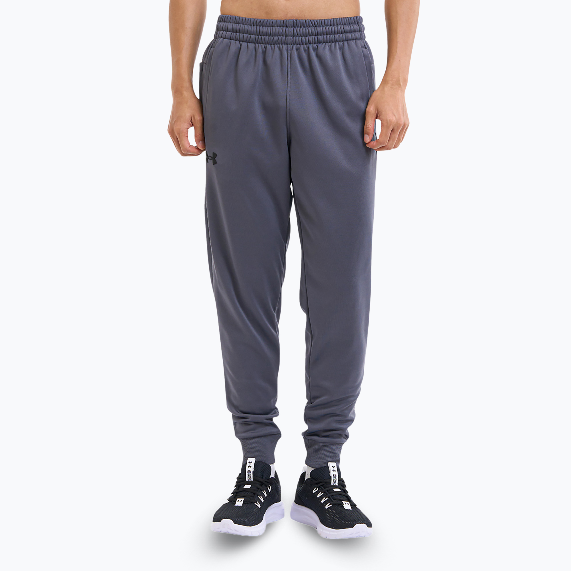 Pantaloni da uomo Under Armour Armour Fleece Joggers castlerock/nero (S) (Fleece Joggers 1373362)