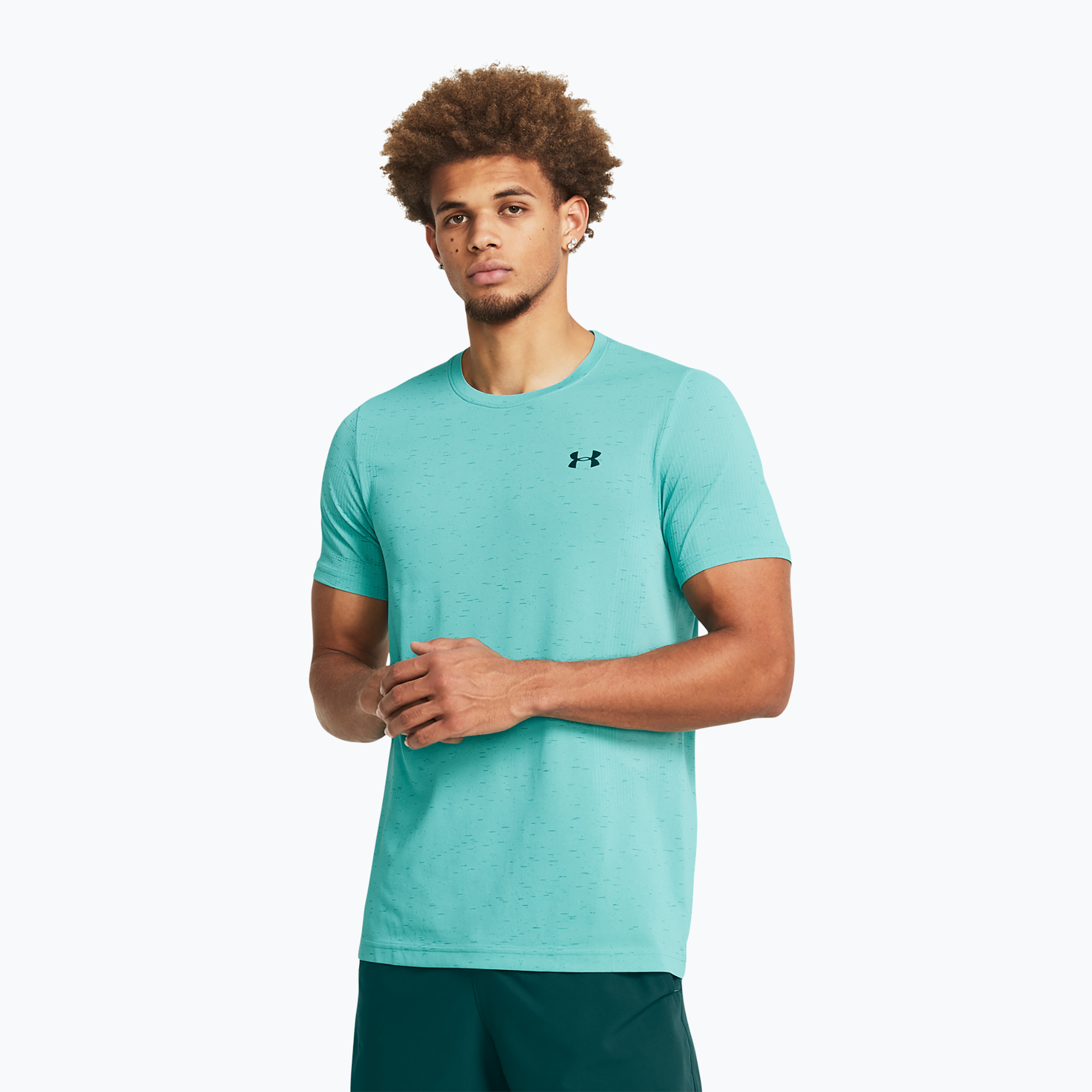 Maglietta Under Armour Vanish Seamless da uomo, turchese radiale/idro-teal (S) (Vanish Seamless 1382801-482)