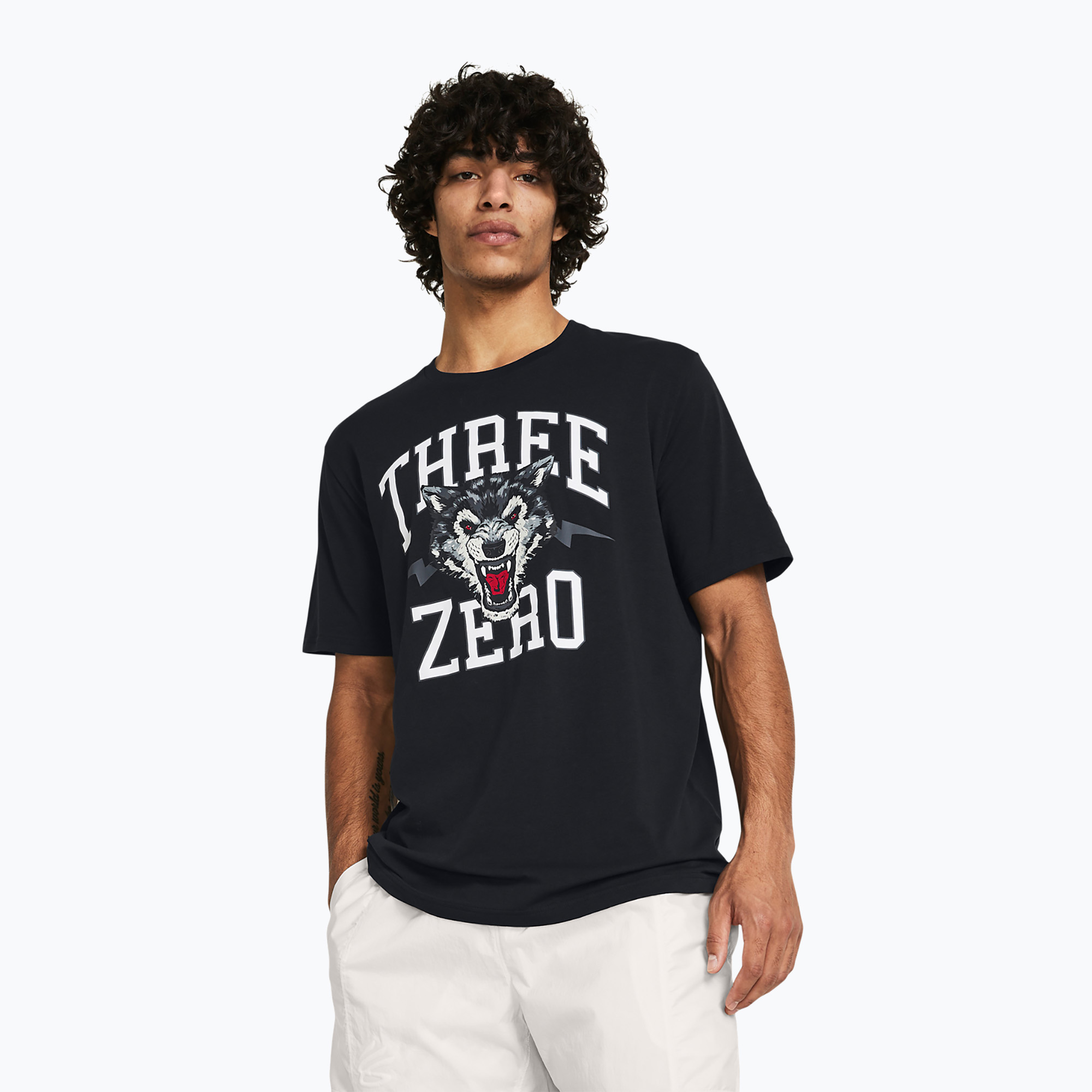 Under Armour maglia da basket da uomo Curry Young Wolf Tee nero/grigio mod. (XL) (Curry Young Wolf Tee 1383384)