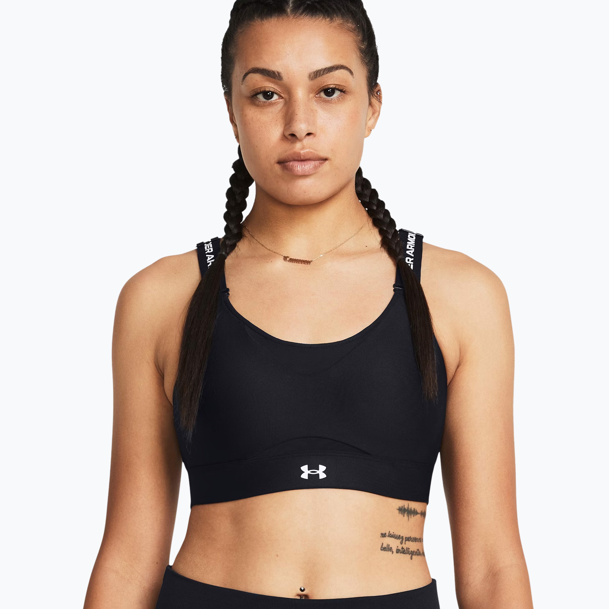 Reggiseno da allenamento Under Armour Infinity High 2.0 bianco/nero (Xl (A-C)) (Infinity High 2.0 1384112-001)