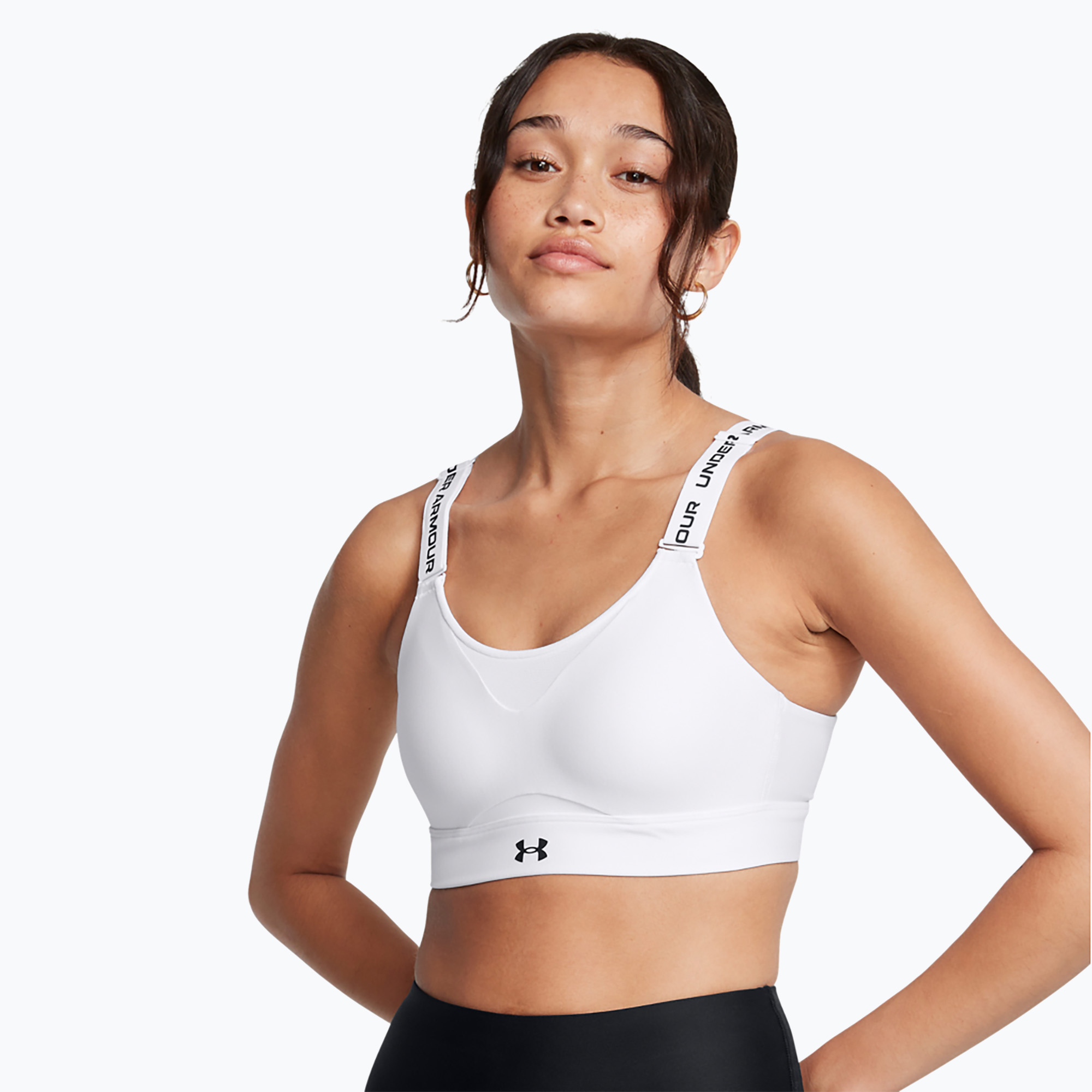 Reggiseno da allenamento Under Armour Infinity High 2.0 bianco/nero (S (A-C)) (Infinity High 2.0 1384112-100)