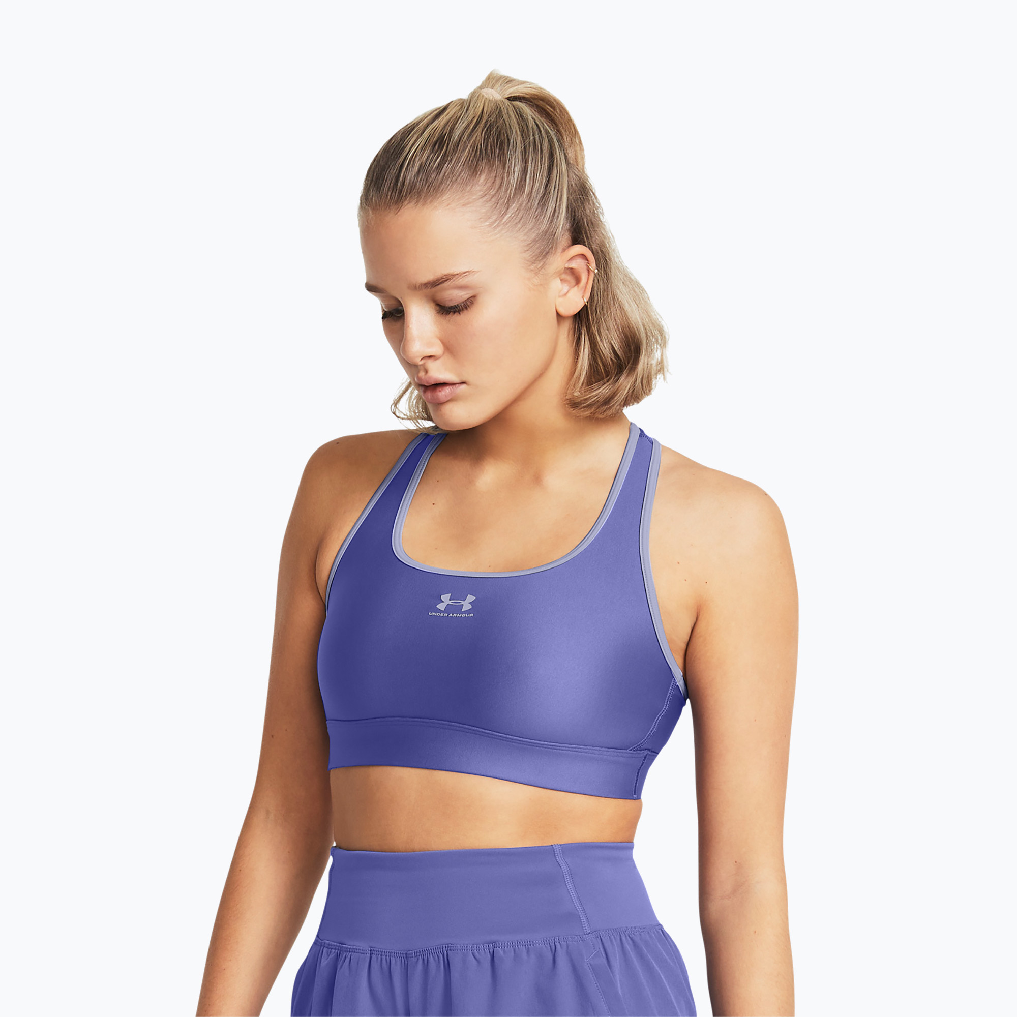 Reggiseno fitness Under Armour Authentics Mid Paddles starlight/celeste/celeste