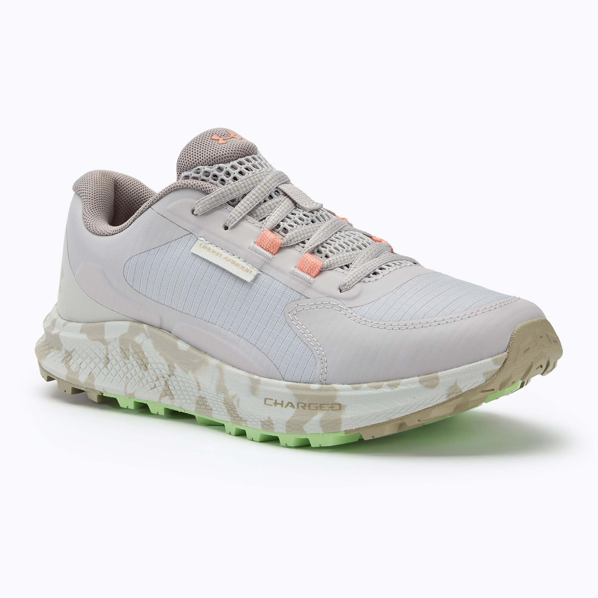 Under Armour Charged Bandit Trail 3 scarpe da corsa da donna materia grigia/argilla bianca/aero arancione (38 EU) (Charged Bandit Trail 3 3028405-102)