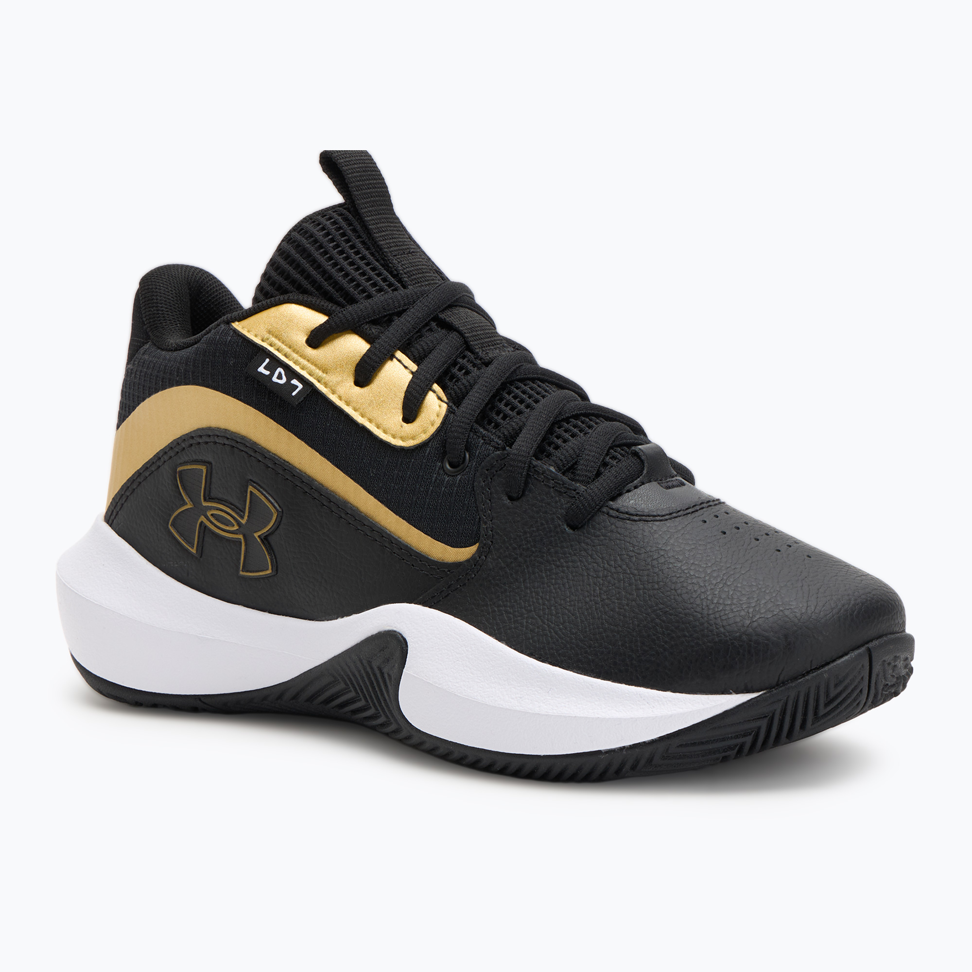 Under Armour Lockdown 7 scarpe da basket nero/nero/oro metallico (46 EU) (Lockdown 7 3028512-001)
