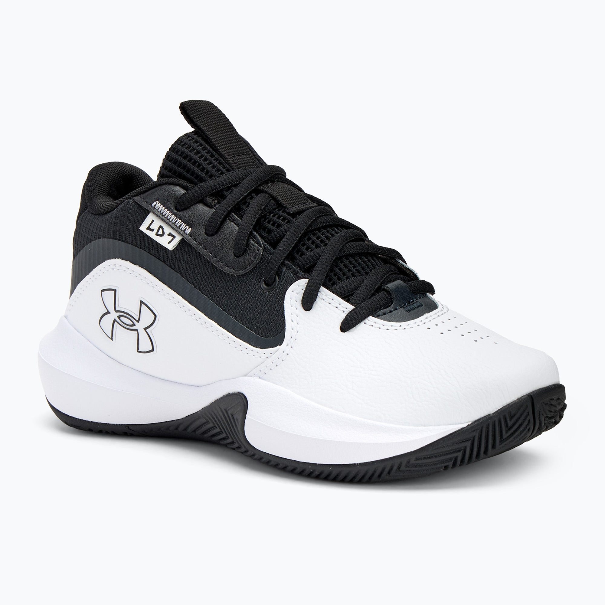 Under Armour GS Lockdown 7 scarpe da basket per bambini bianco/nero/nero (38.5 EU) (GS Lockdown 7 3028513-102)