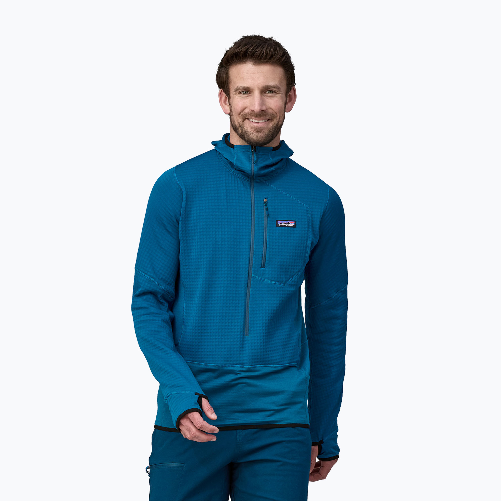 Felpa da trekking R1 Pullover Hoody uomo blu infinito (L) (R1 Pullover Hoody 40069)