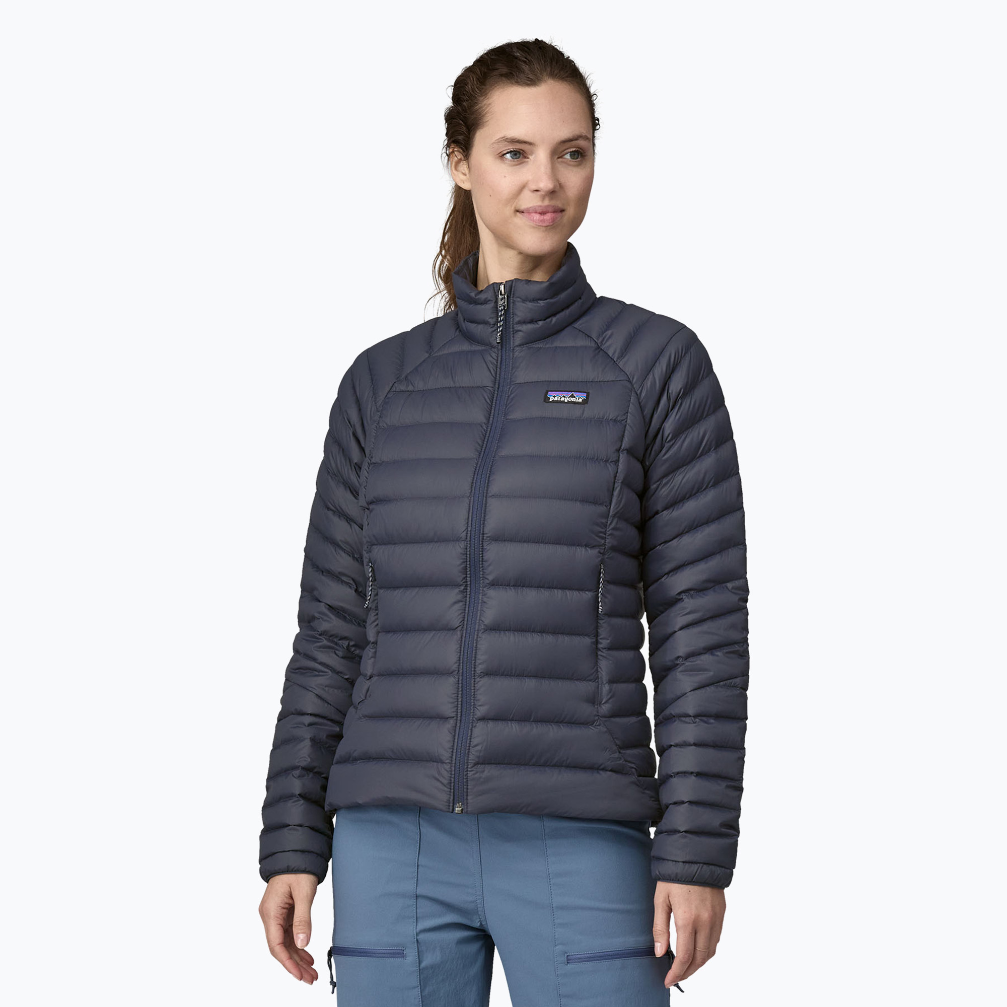 Piumino Patagonia da donna smolder blu (L) (Down Sweater 84684)