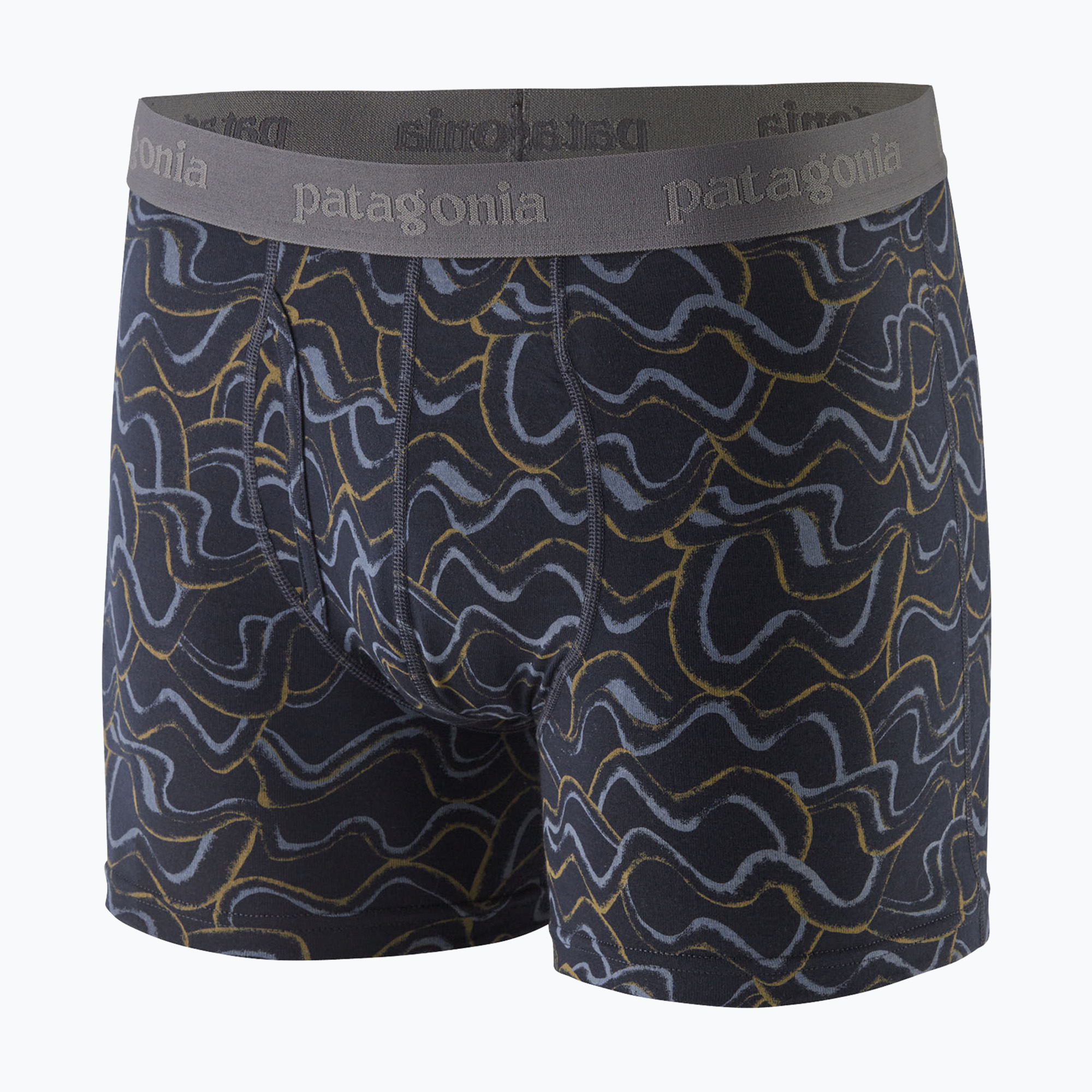 Patagonia uomo Essential Boxer Briefs 3" small currents/pitch blue (L) (Essential Boxer Briefs 3" 32555)