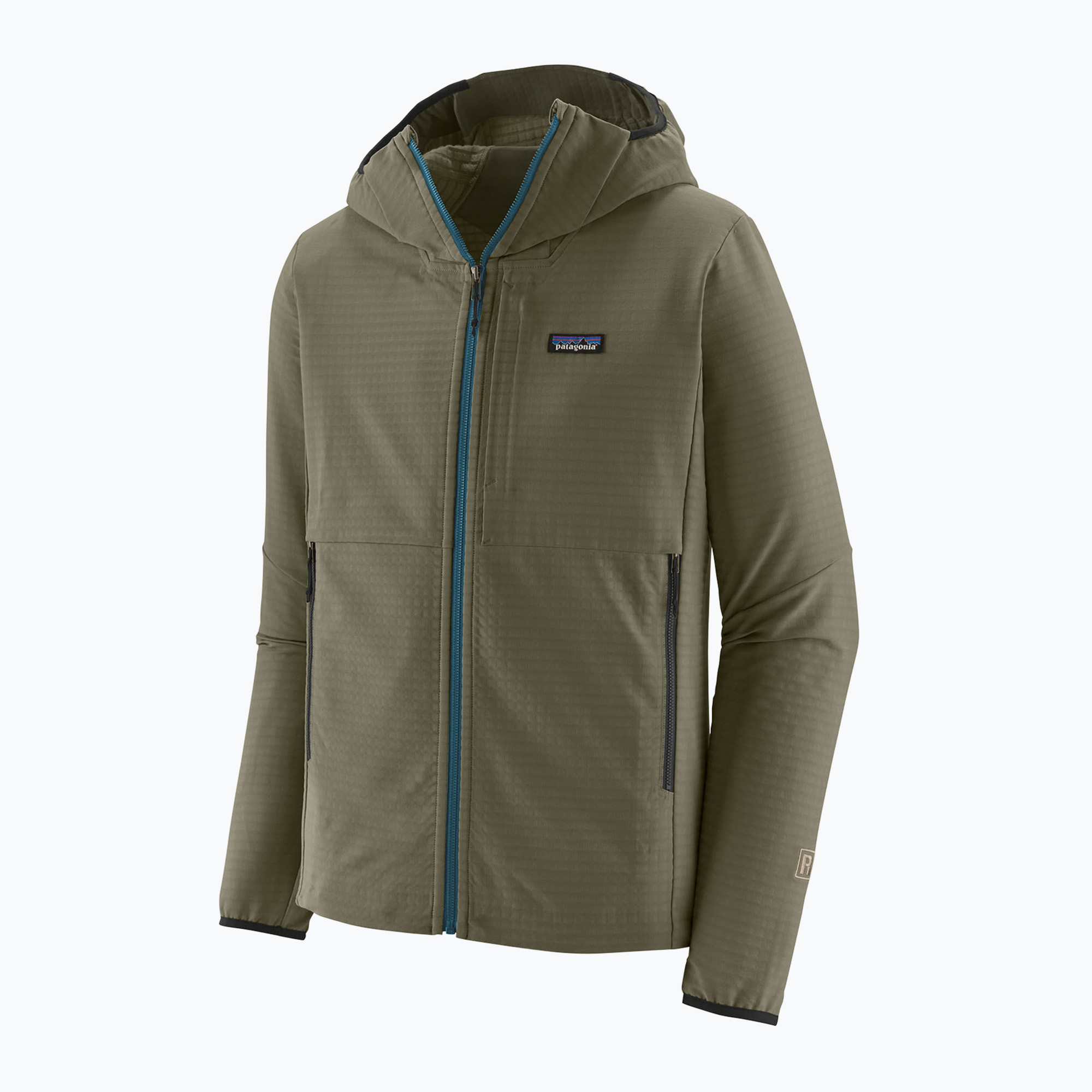 Felpa Patagonia R1 TechFace Hoody da uomo basin green (XL) (R1 TechFace Hoody 83578)