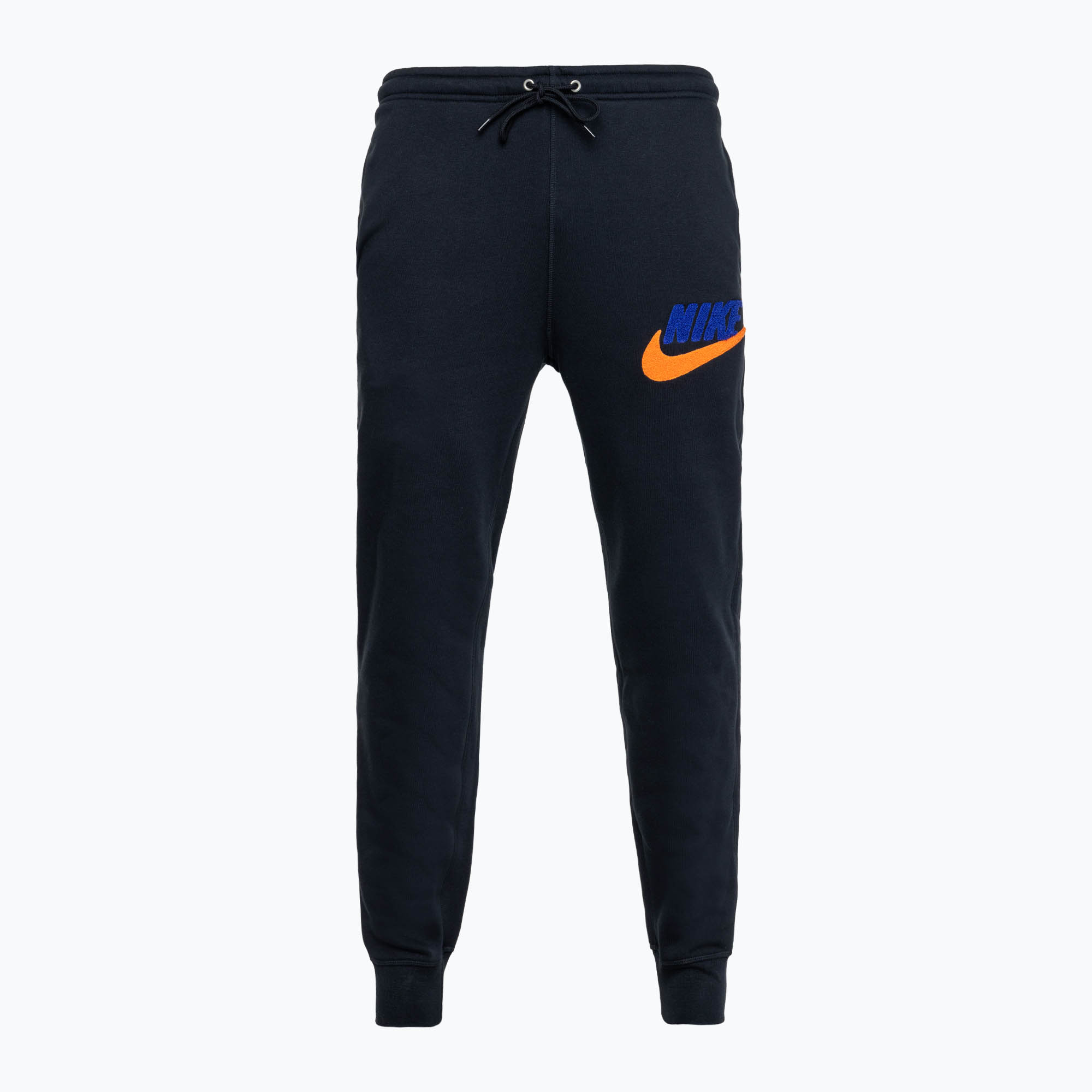 Pantaloni Nike Club Fleece Joggers uomo nero/nero/arancio di sicurezza (XL) (Club Fleece Joggers FN3094-010)