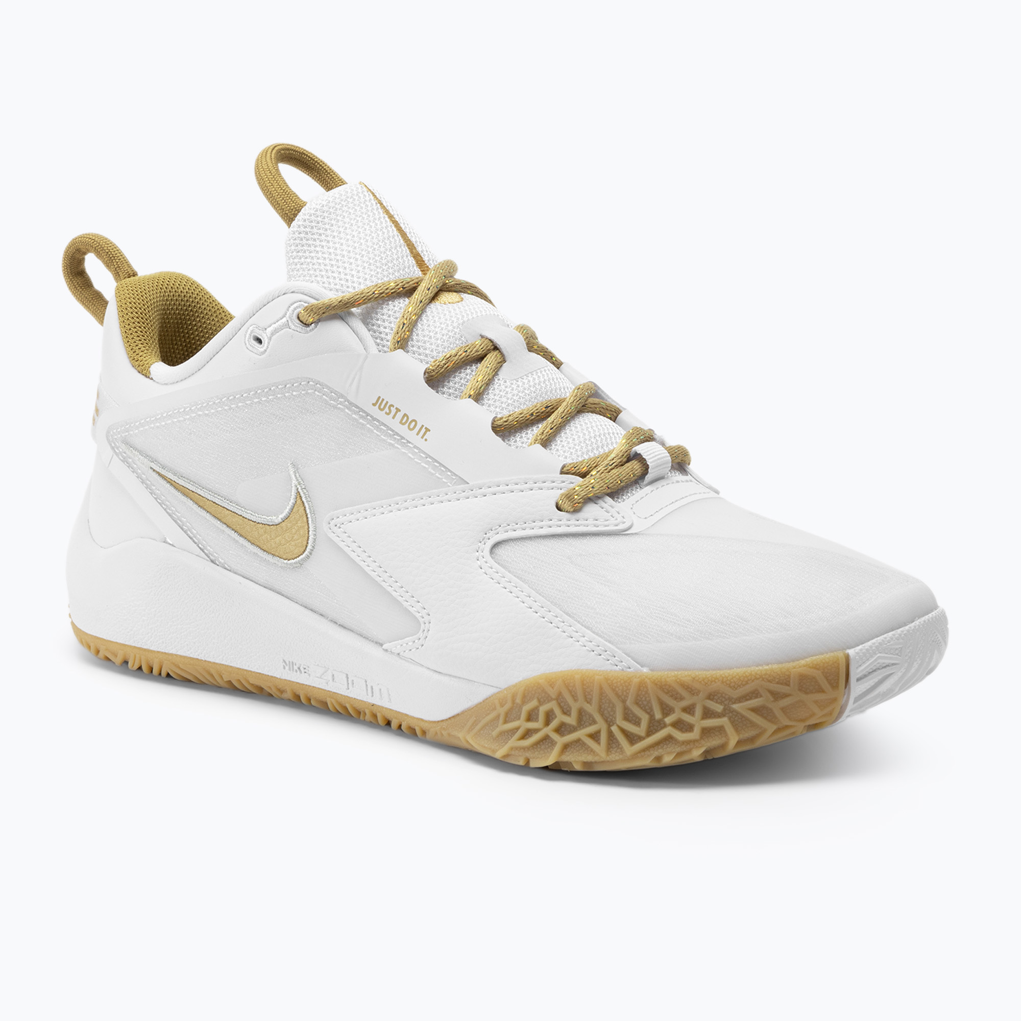 Nike Zoom Hyperace 3 pallavolo scarpe bianco/mtlc oro-photon polvere (44 EU) (Zoom Hyperace 3 FQ7074)