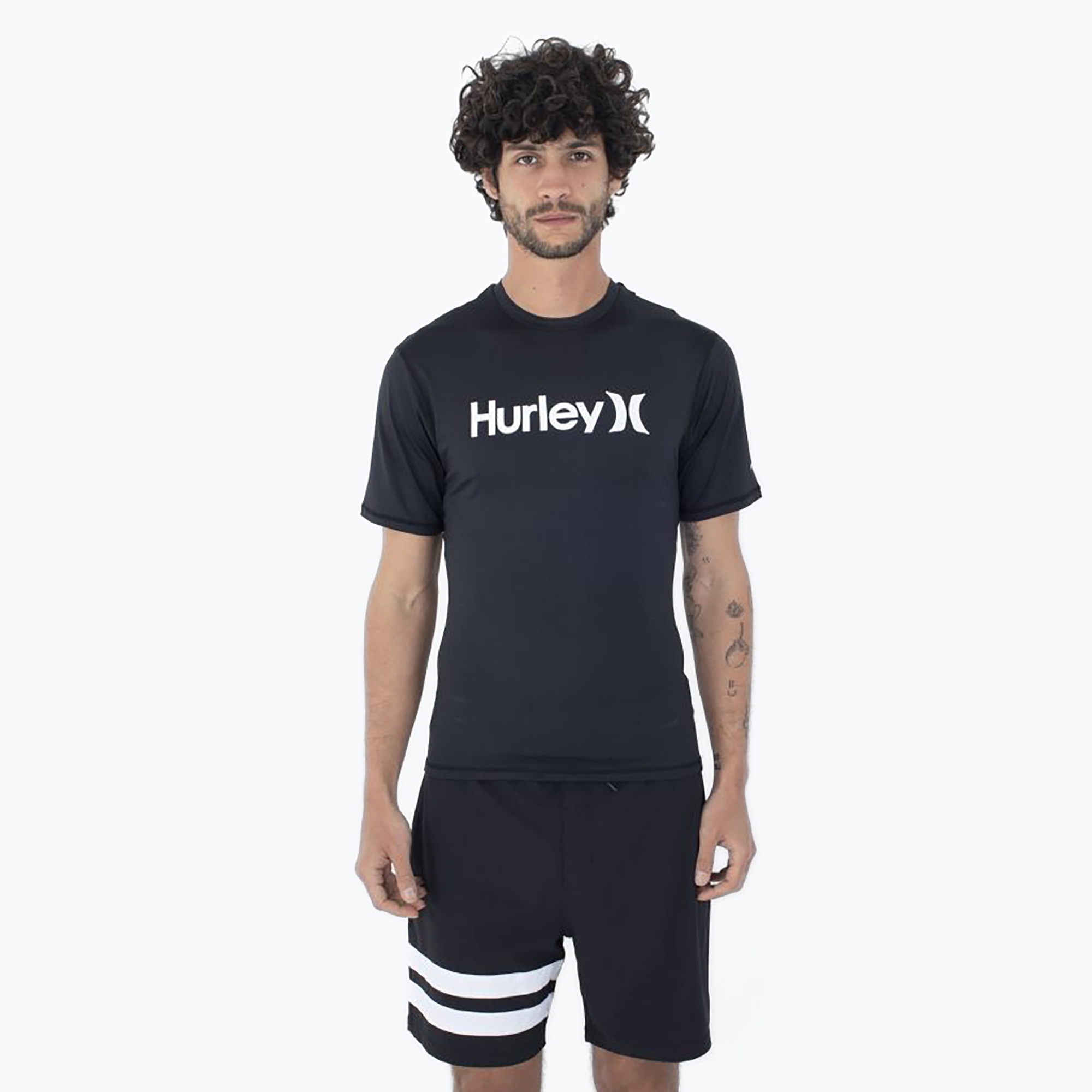 Maglietta Hurley O&O Quickdry Rashguard da uomo, nero (XL) (O&O Quickdry Rashguard MAT0001010-H010)