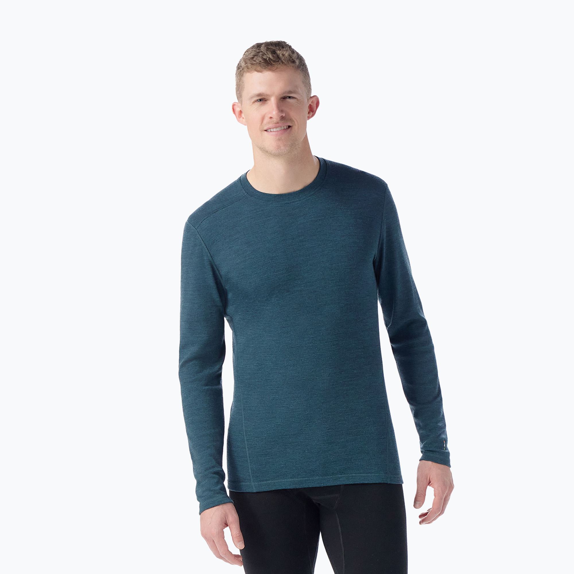 Smartwool Merino 250 Baselayer Crew Uomo in scatola manica lunga termica twilight blue heather (XL) (Merino 250 Baselayer Crew Boxed 16350-G75)