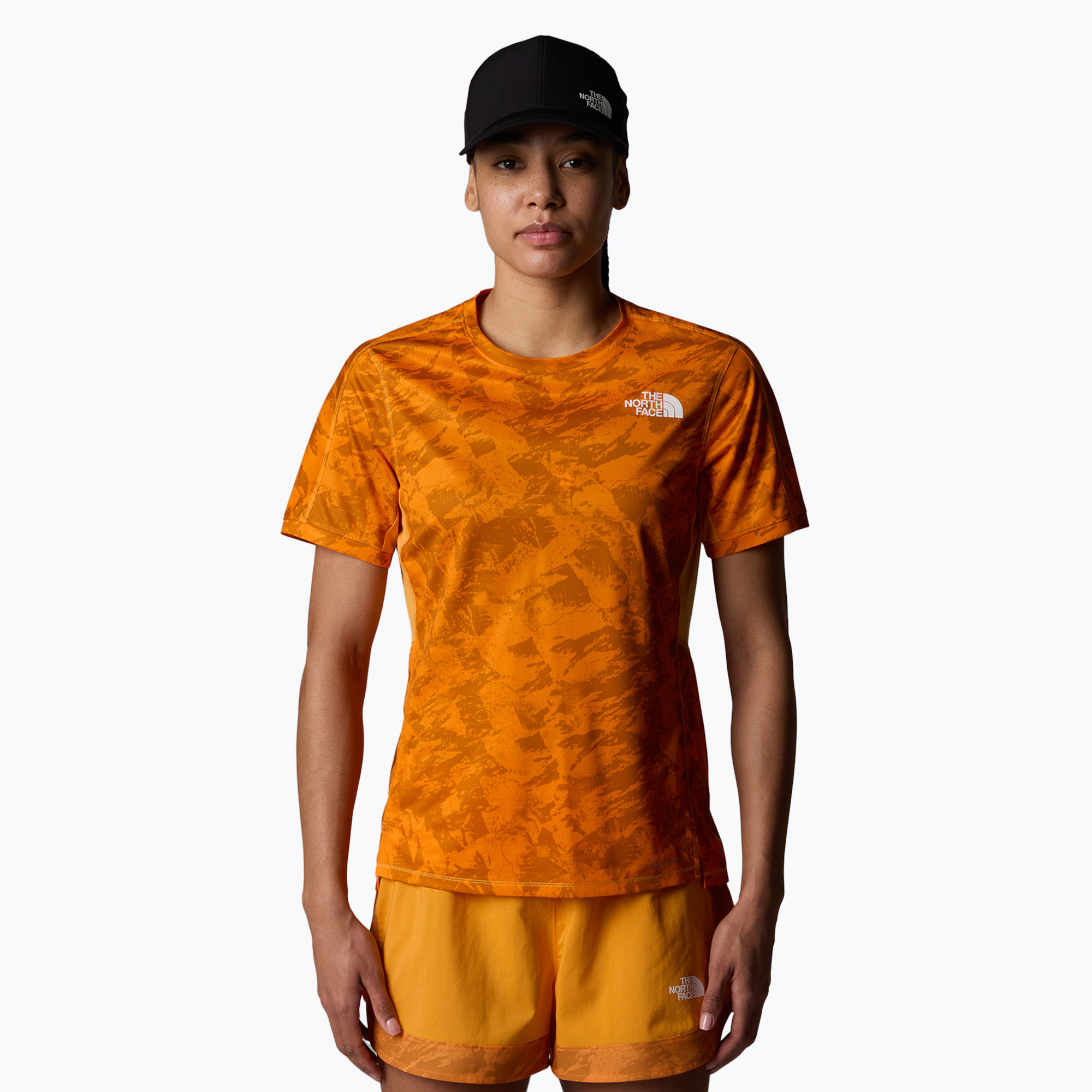 Maglietta running donna The North Face Sunriser apricot glaze mountain (XS) (Sunriser NF0A84LF7OA1)