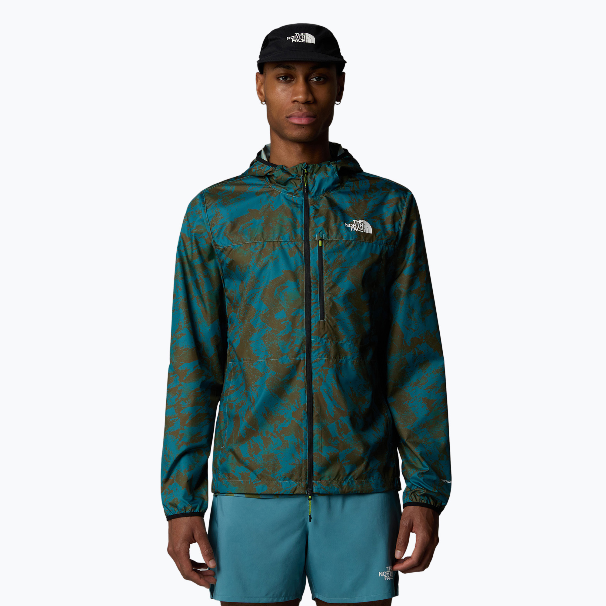 Giacca da corsa in montagna da uomo The North Face Higher Run Wind blu alga