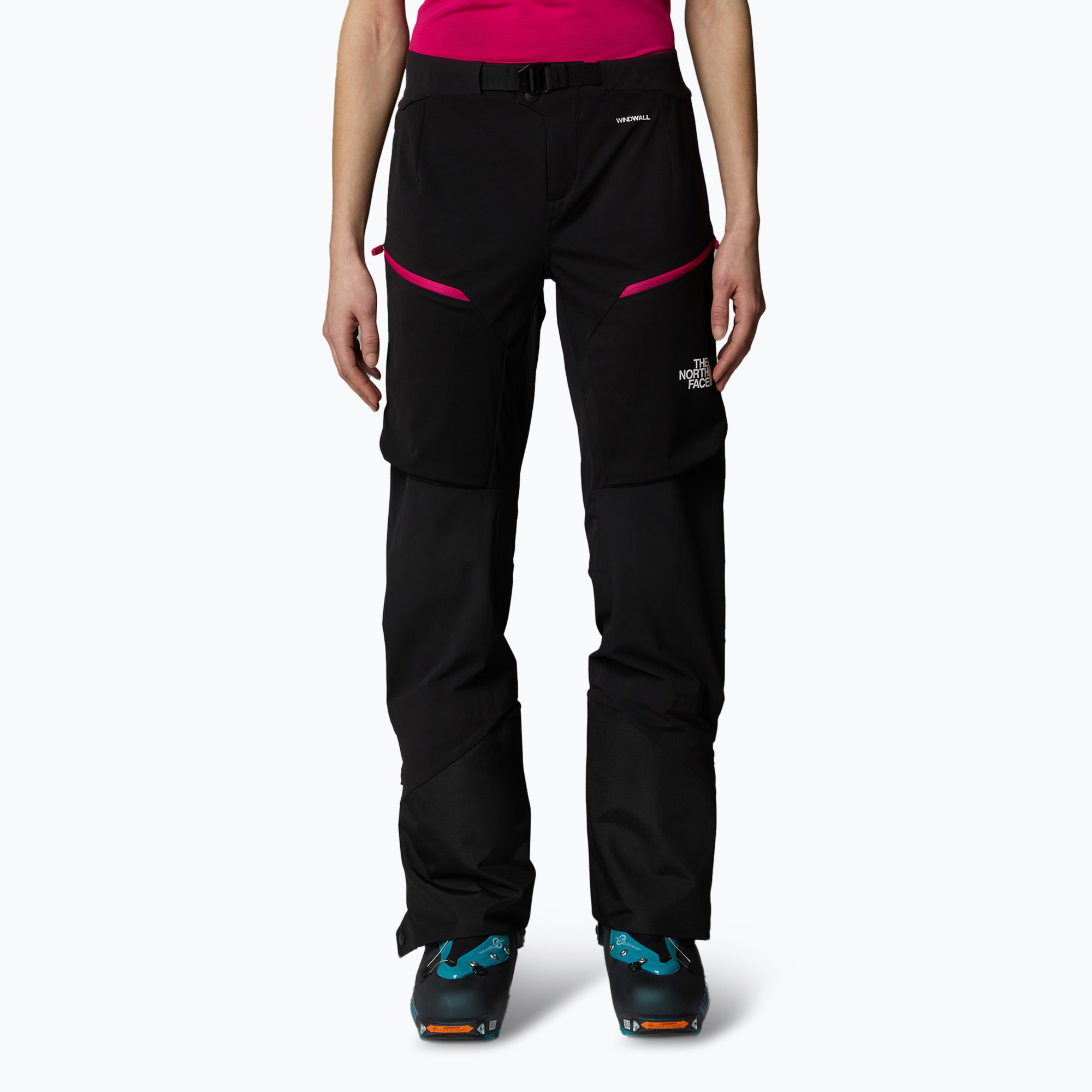 Pantaloni da sci donna The North Face Alstorm Hybrid nero/rosa primose (6) (Alstorm Hybrid NF0A897UW001)