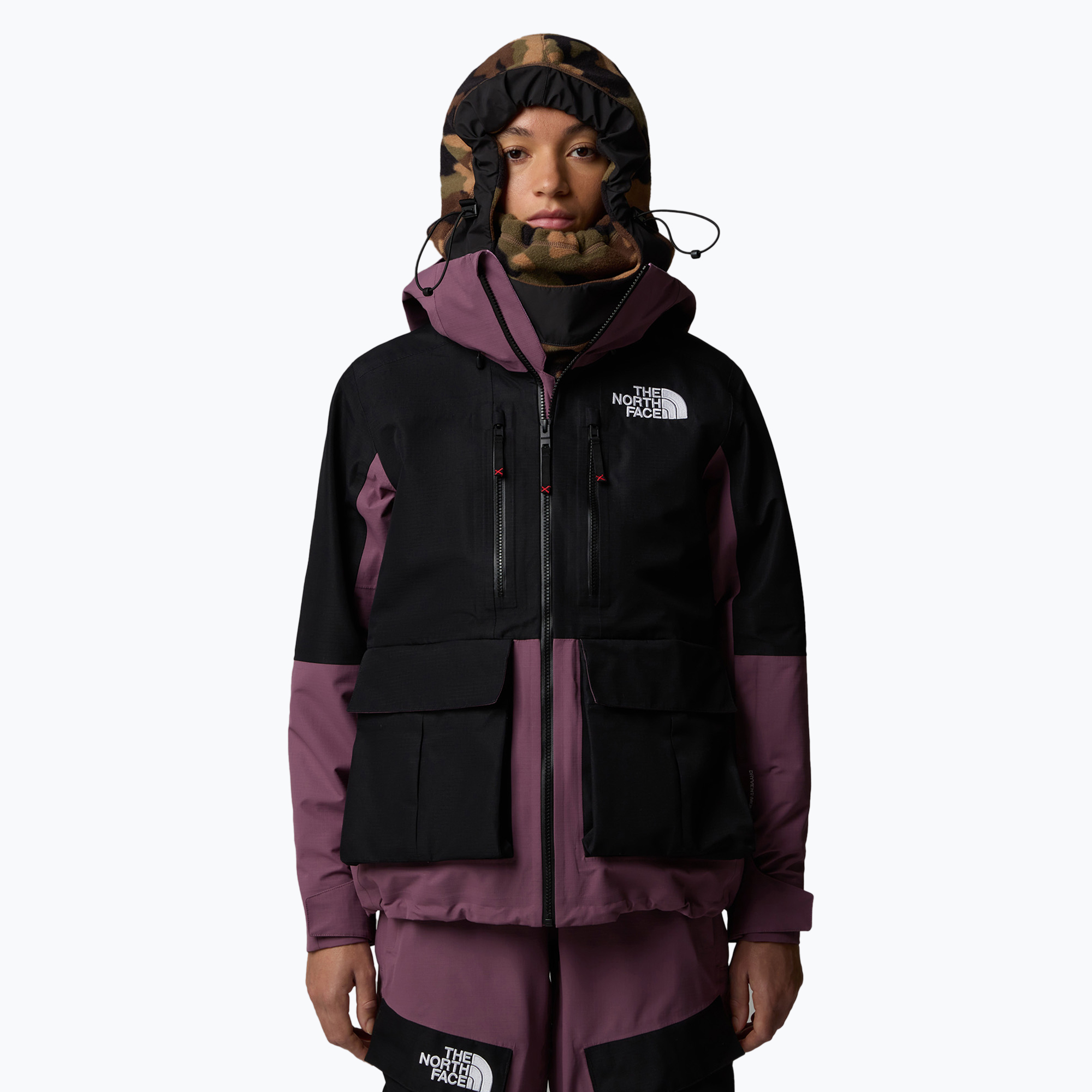 Giacca da sci The North Face donna Dragline nero/malva notte (XS) (Dragline NF0A87XD44O1)