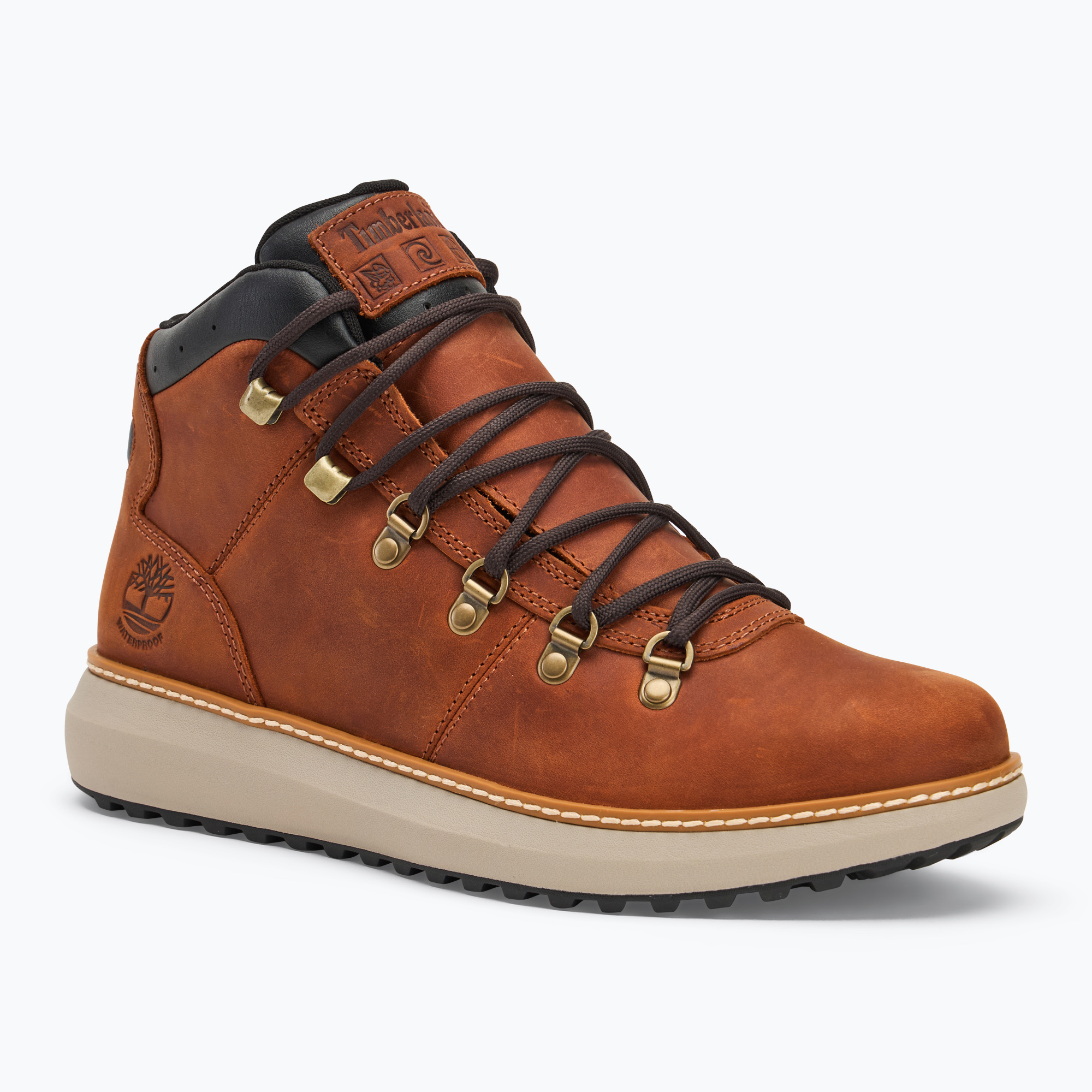 Uomo Timberland Hudson Road Mid Lace impermeabile Chukka ruggine stivali pieno fiore (43 EU) (Hudson Road Mid Lace Waterproof Chukka TB0A69RDEM61)