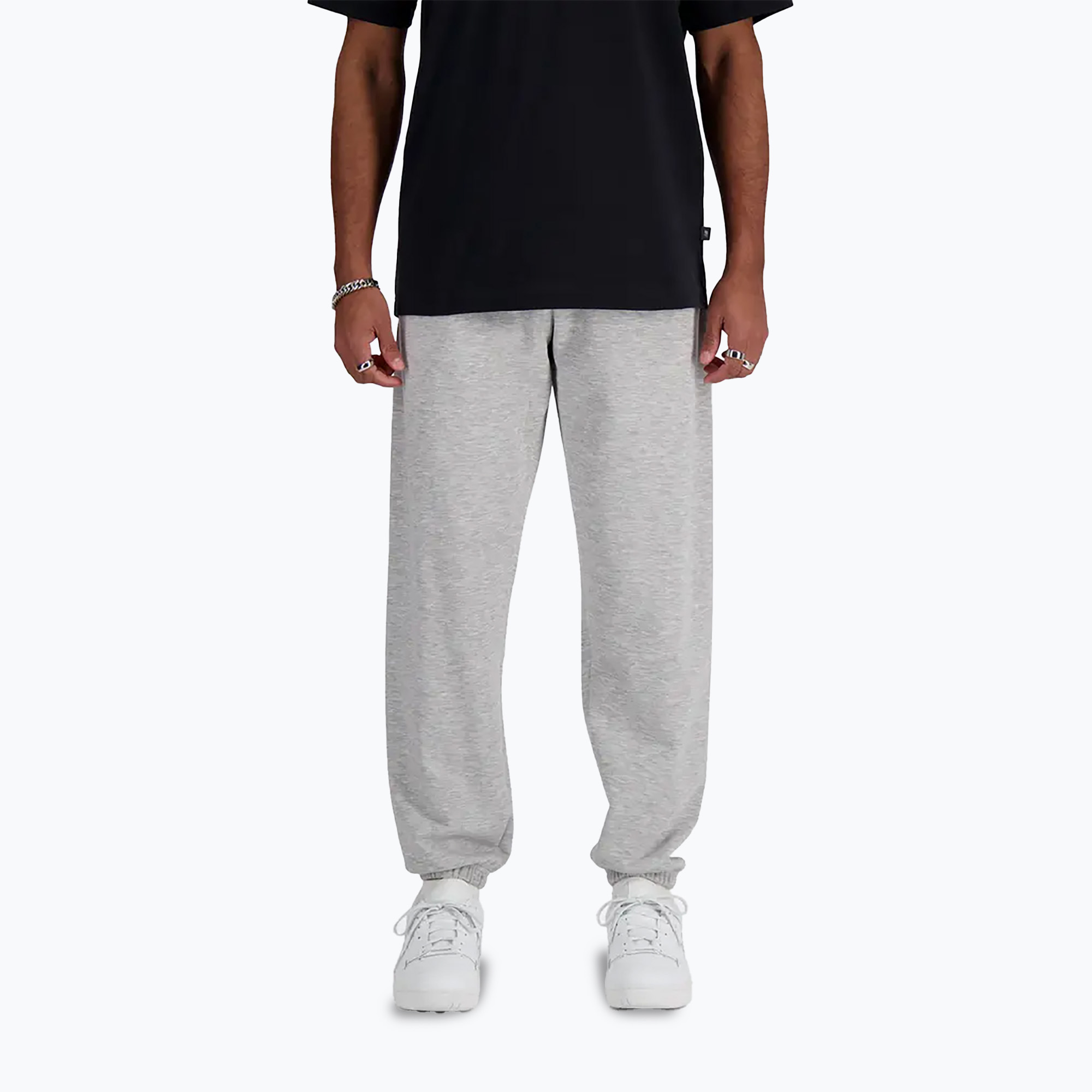 Pantaloni New Balance French Terry Jogger da uomo grigio atletico (2XL) (French Terry Jogger MP41519BK)