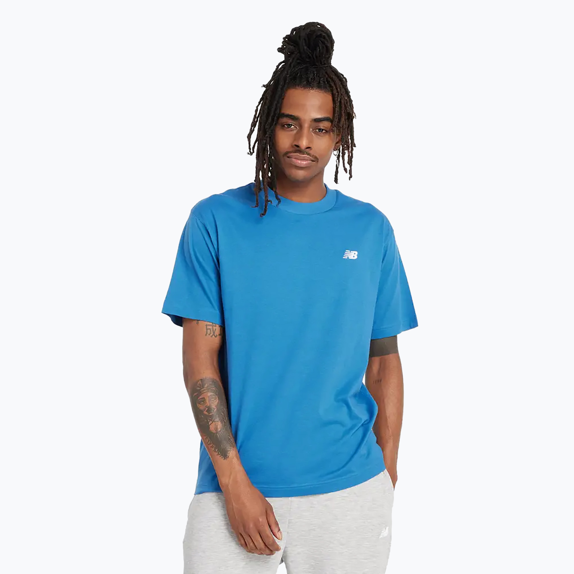 T-shirt New Balance Small Logo Uomo in agata blu (XL) (Small Logo SS MT41509BEU)